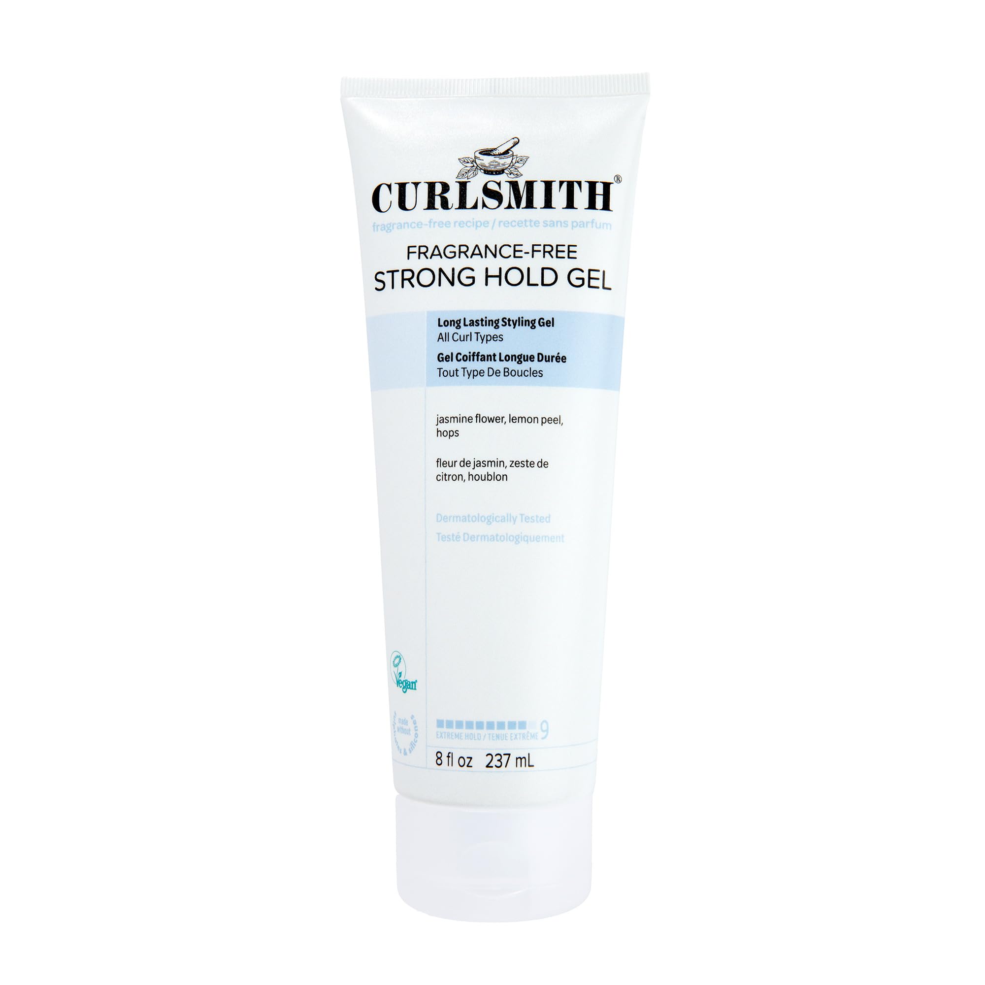 CURLSMITH Fragrance-Free Strong Hold Gel for Extreme Hold and Frizz Control