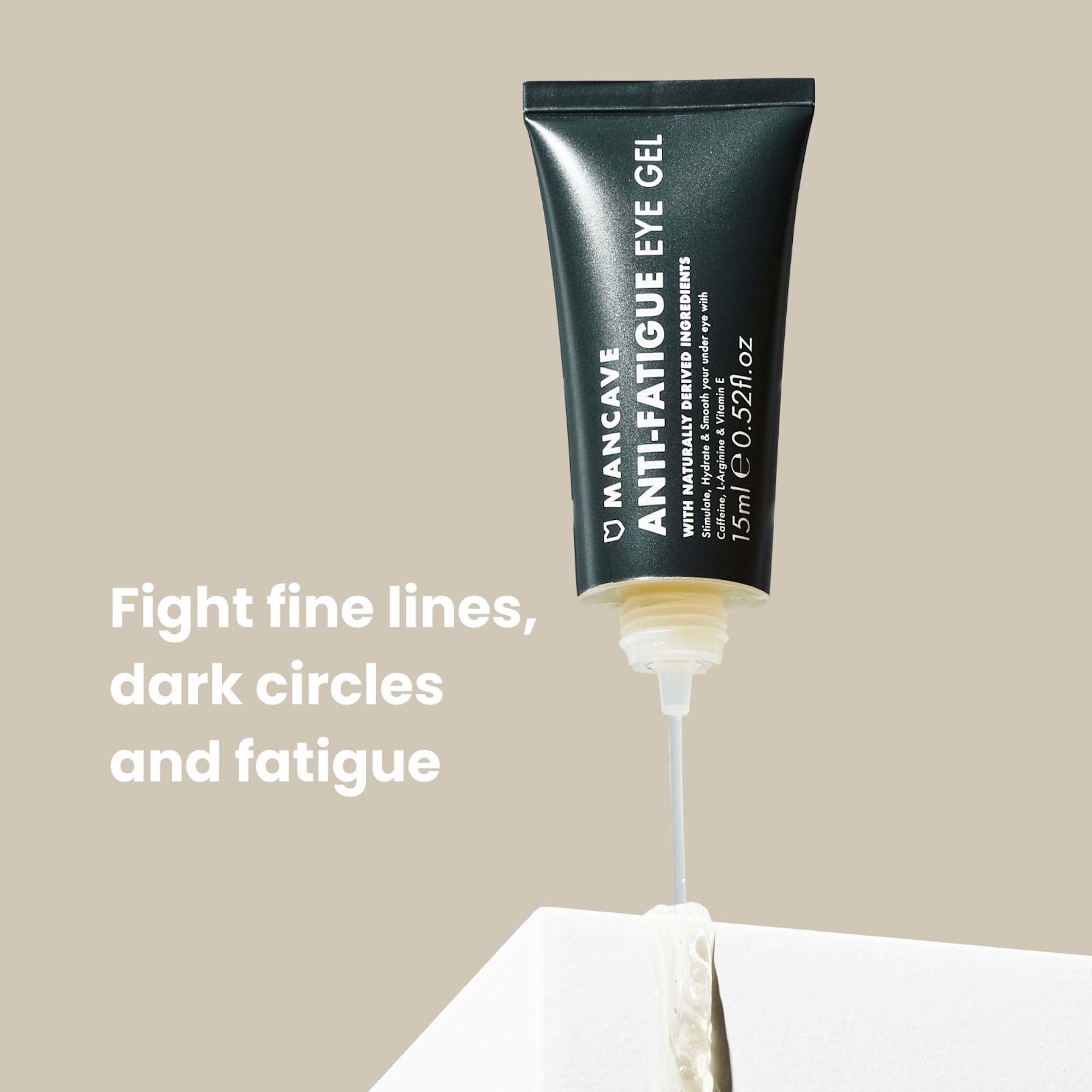 ManCave Caffeine & Vitamin E Anti-Fatigue Eye Gel for Dark Circles and Puffiness 15ml