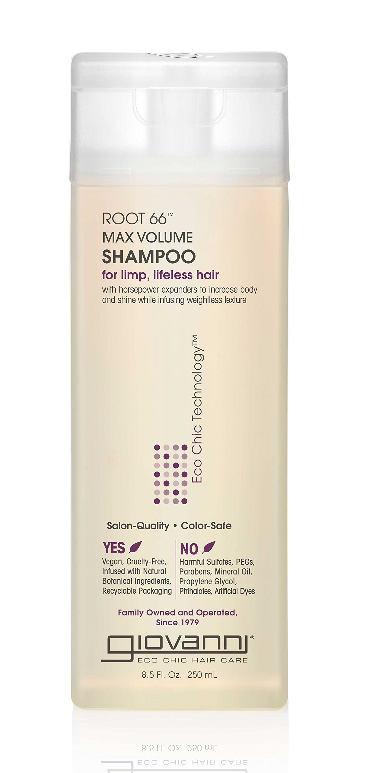 Giovanni Root 66 Max Volume Shampoo for Limp, Lifeless Hair 250 ml