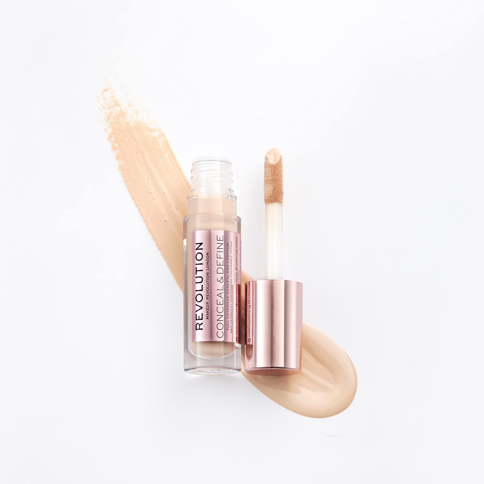 Revolution Conceal & Define Concealer, Full Coverage, Matte Finish, Shade C2, 4g 3