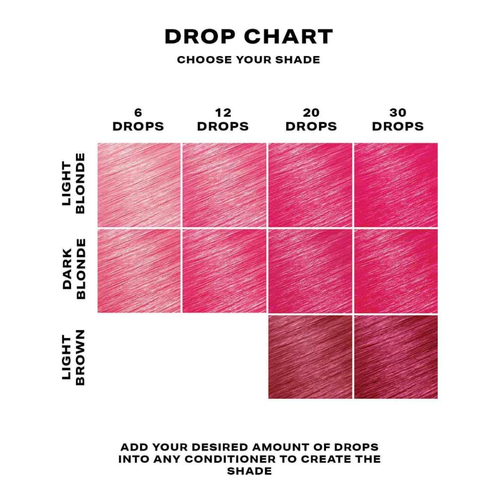 Shrine Drop It PINK Haarfarben-Tropfen | Semi-permanente, vegane, individuell anpassbare Haarfarbe | Mit Spülung mischen | Tierversuchsfreie temporäre Haarfarbe 6