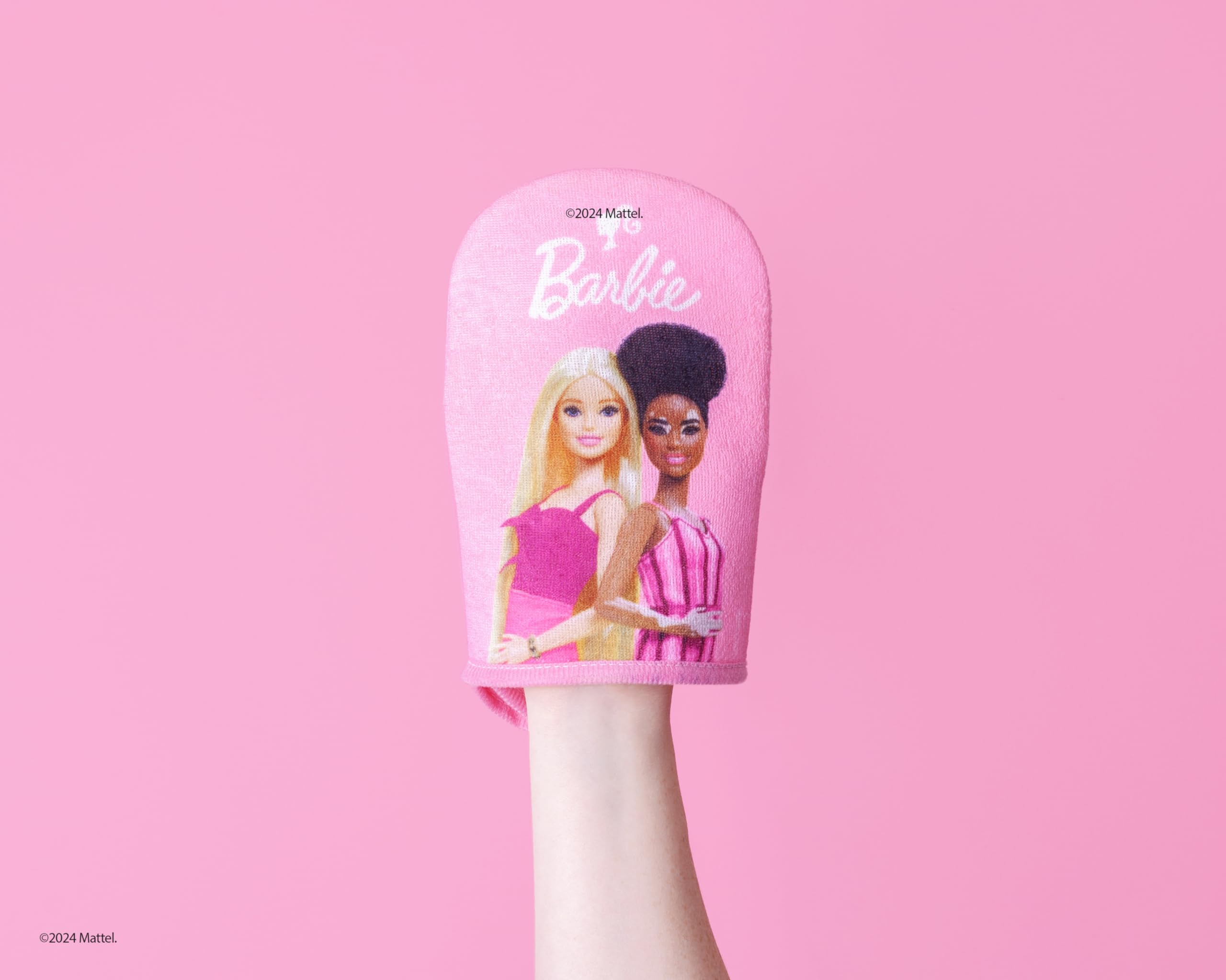 Official Barbie Children's Bath Wash Mitt - Soft Flannel Alternative Sponge 4