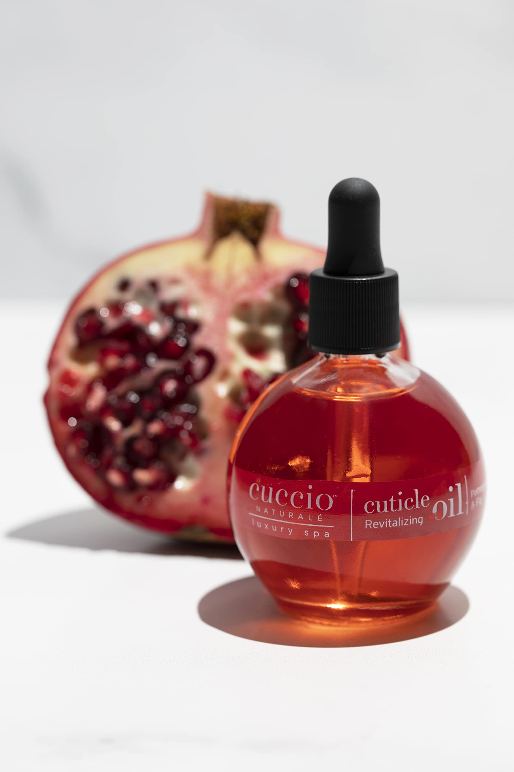 Cuccio Pomegranate & Fig Cuticle Oil (73ml) - Repairing Nail & Cuticle Oil with Almond, Jojoba & Vitamin E 3