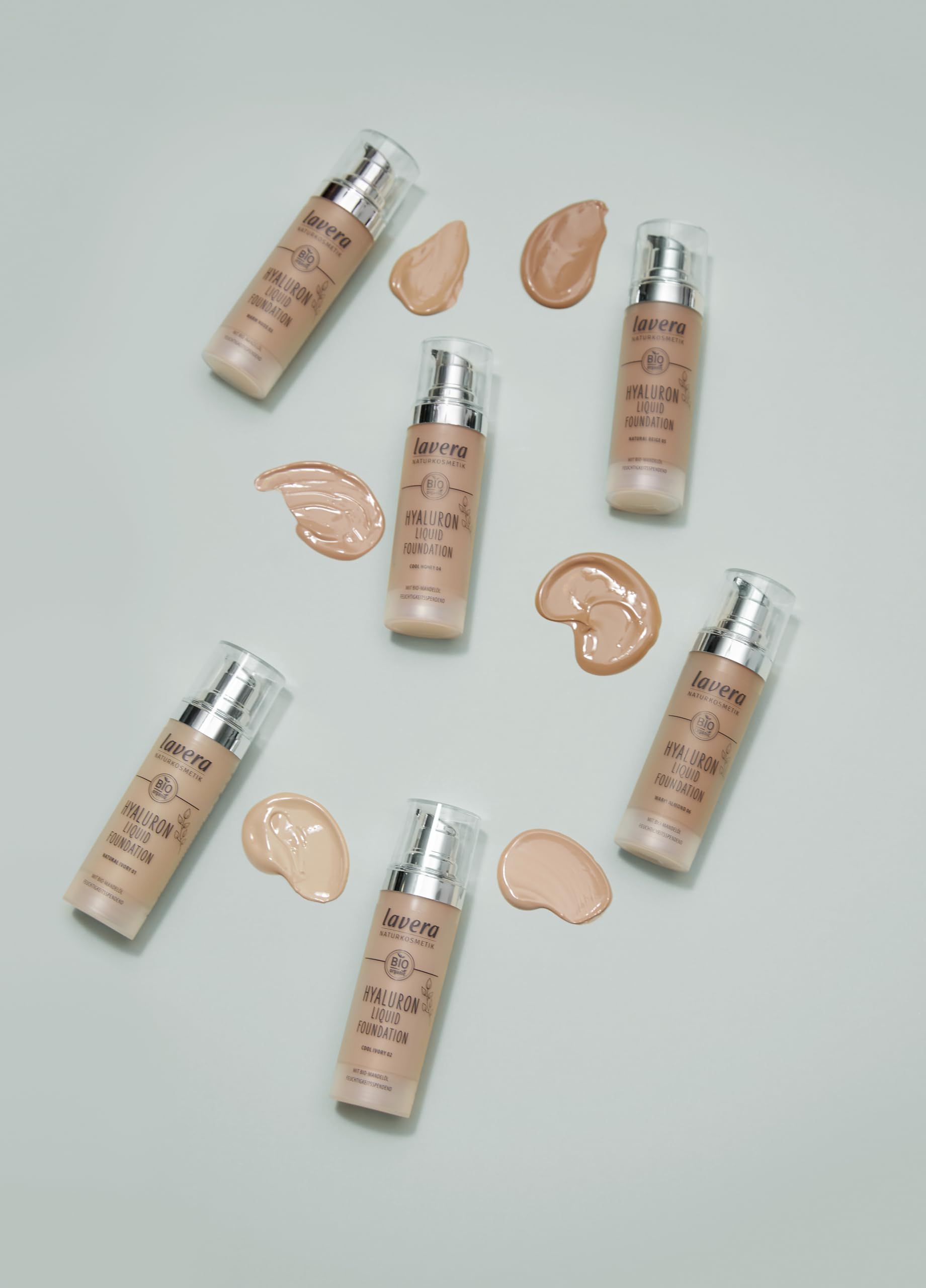 lavera Hyaluron Liquid Foundation - Natural Ivory 01 with Hyaluronic Acid & Almond Oil 5