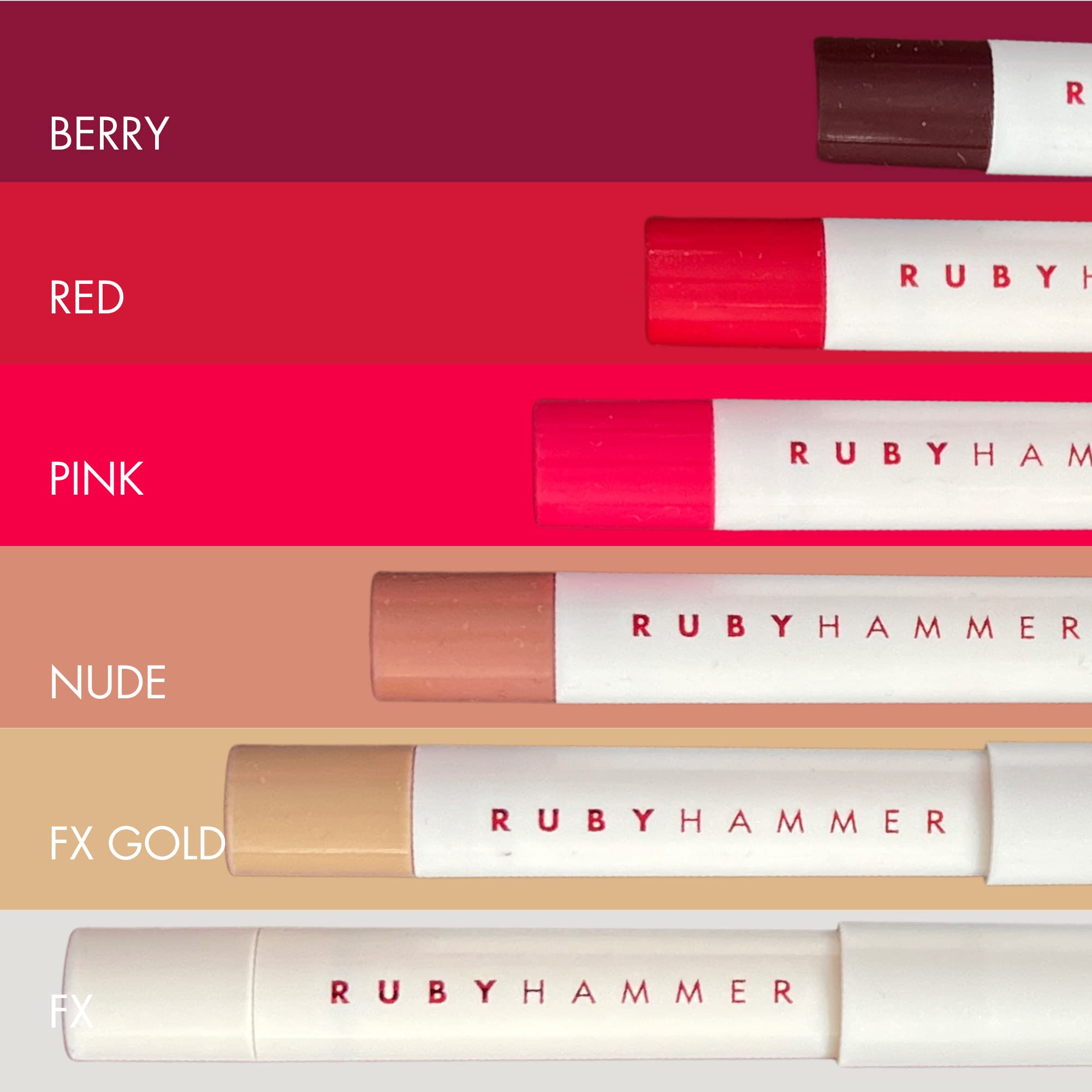Ruby Hammer Lippenbalsam-Serum – Nude Tint | Spendet Feuchtigkeit, färbt, regeneriert | Originalgröße 10