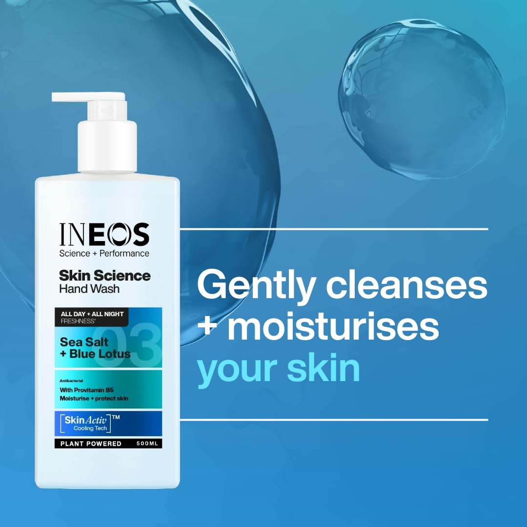 INEOS Skin Science Hand Wash with Provitamin B5 - Sea Salt + Blue Lotus Scent 8