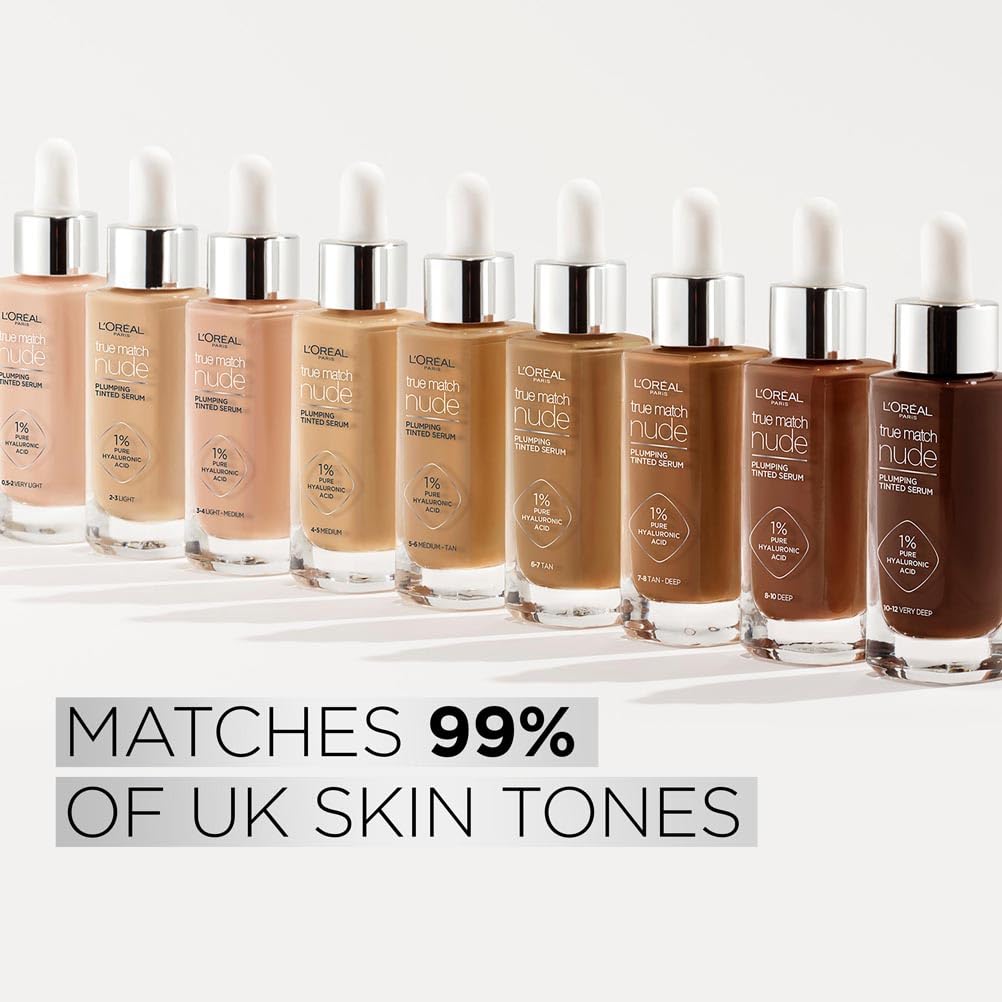L'Oréal Paris True Match Nude Tinted Serum with 1% Hyaluronic Acid for Hydrating Face Makeup 7