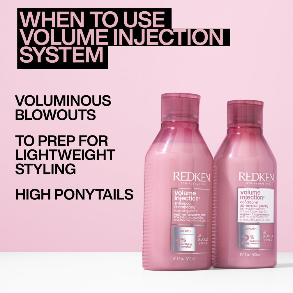 REDKEN Volume Injection Shampoo for Flat, Fine, and Processed Hair with Citric Acid 9