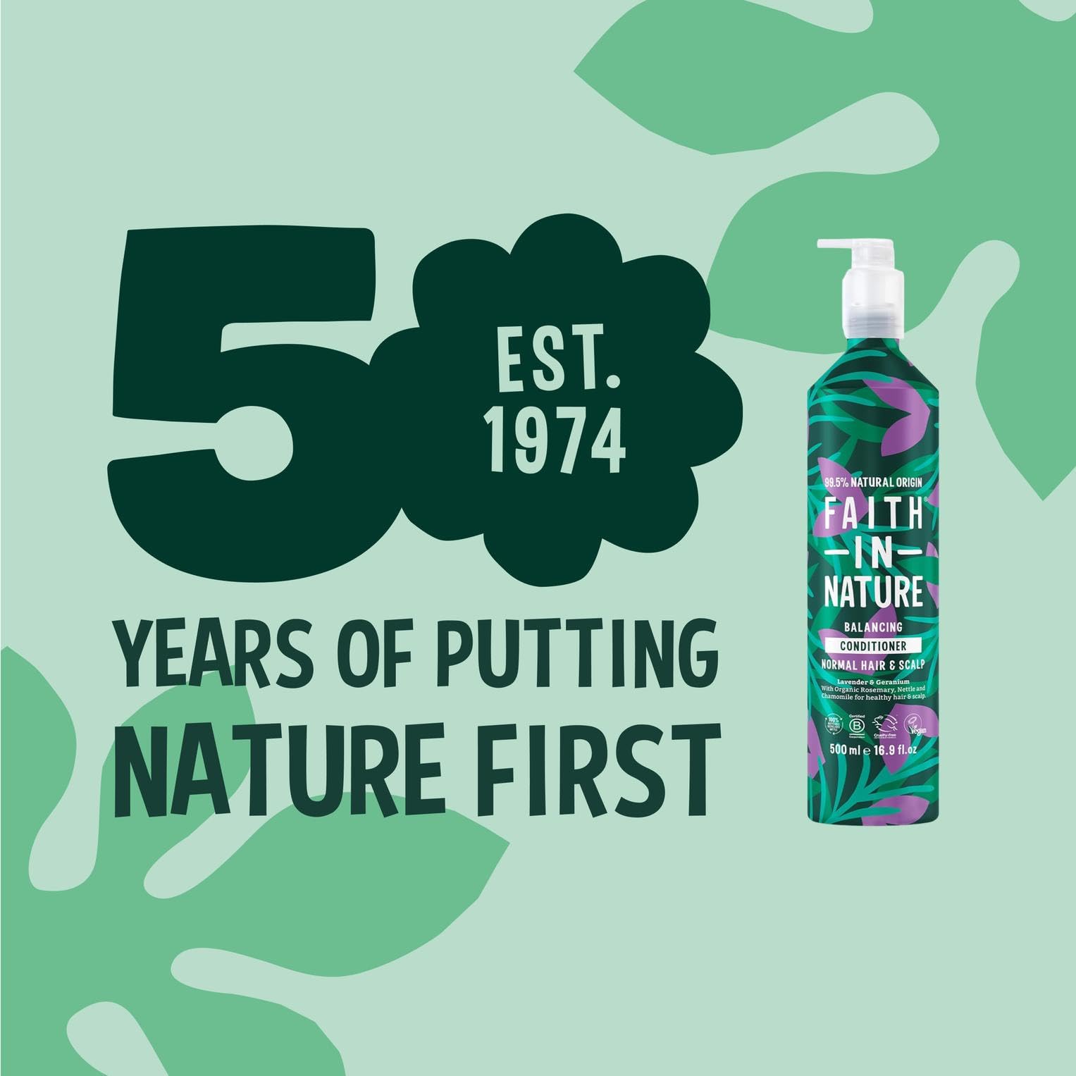 Faith In Nature Lavender & Geranium Conditioner, 500ml Metal Bottle, Normal Hair