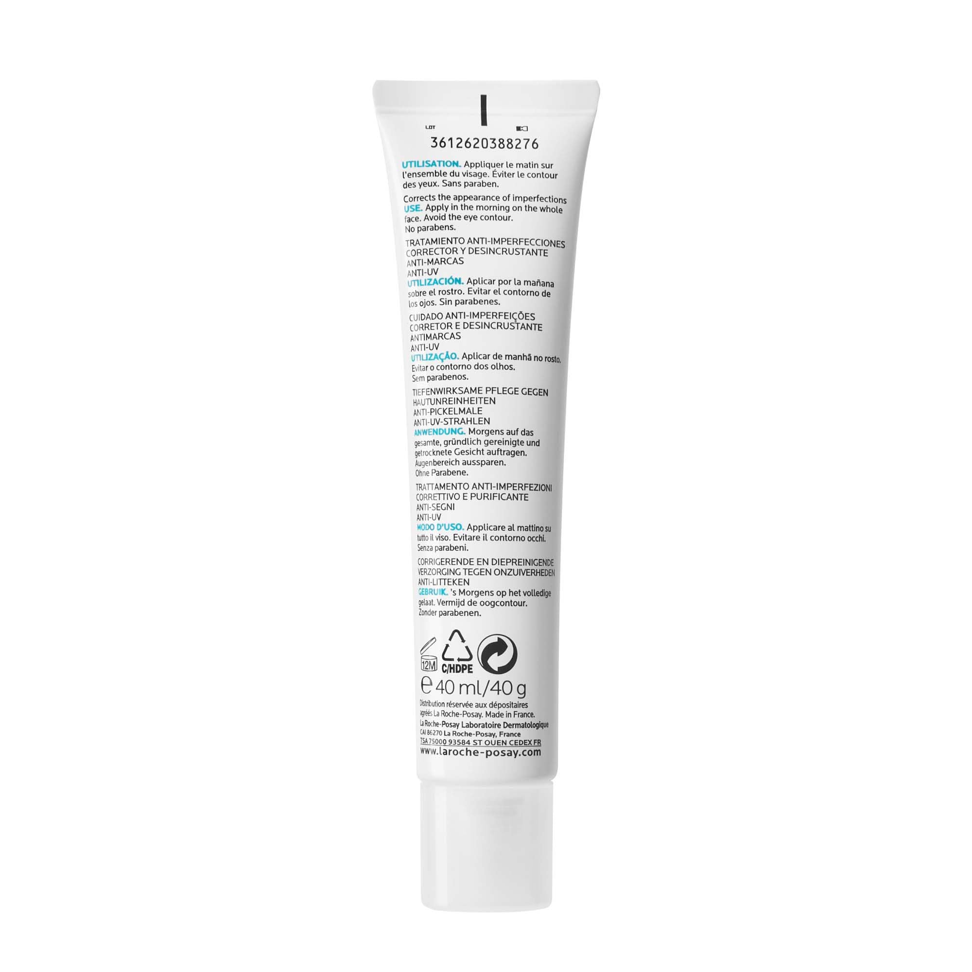 La Roche-Posay Effaclar Duo [+] SPF 30, 40ml for Imperfections and UV Protection