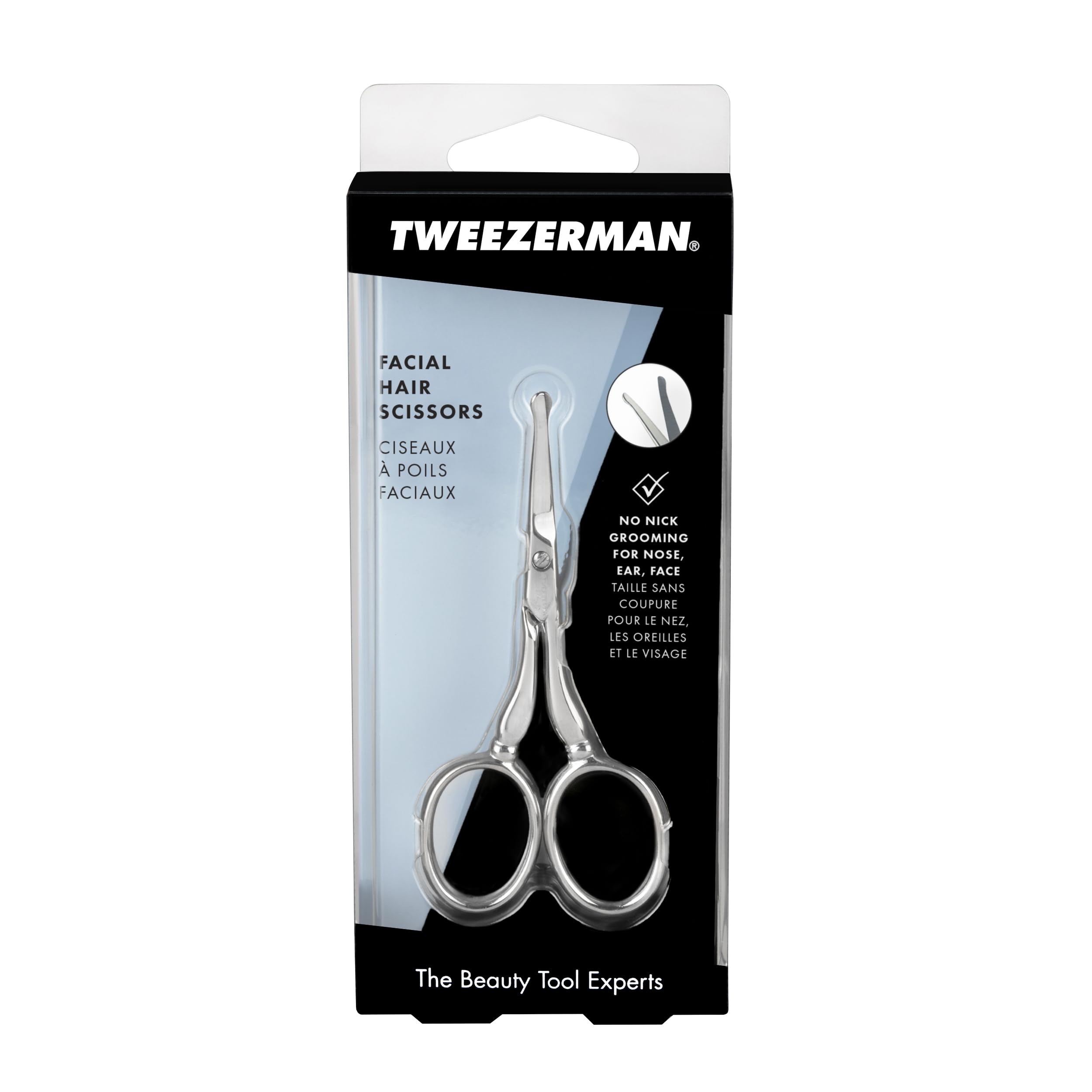 Tweezerman Stainless Steel Facial Hair Scissors with Rounded Tip 6