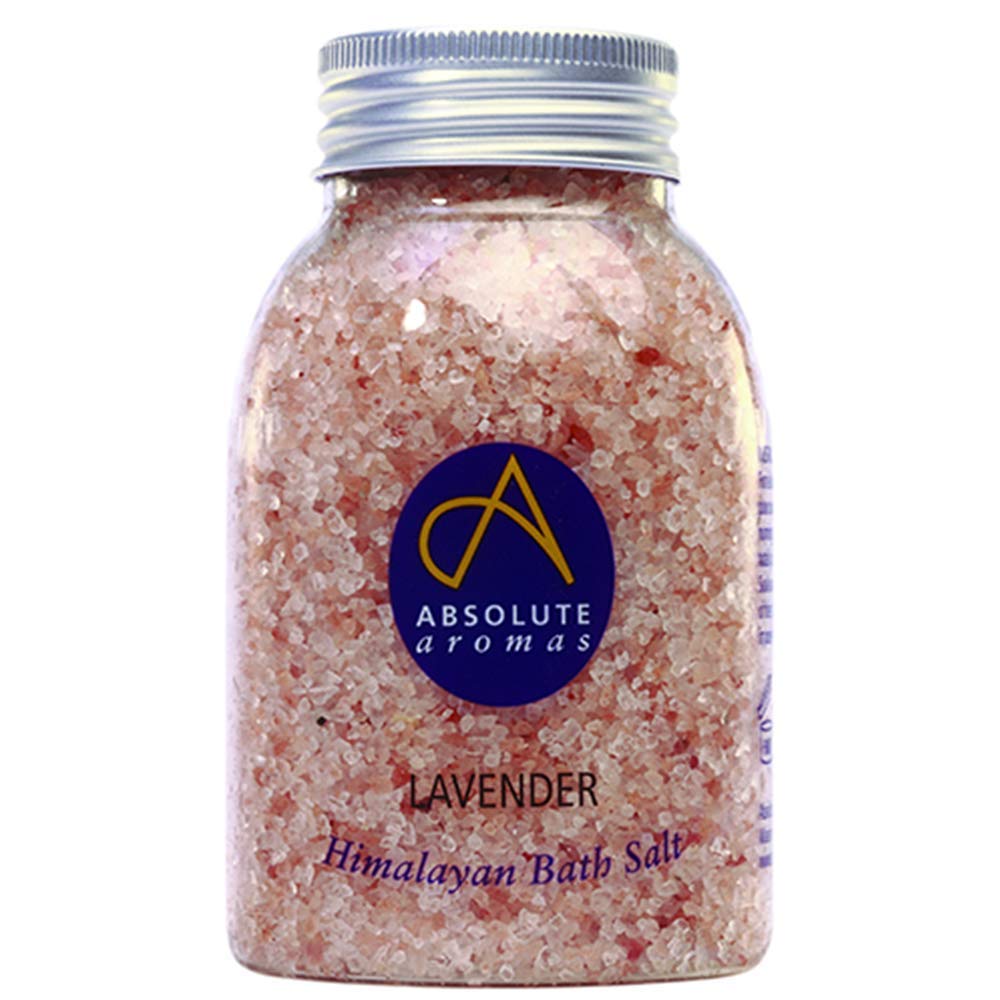 Absolute Aromas Lavender Bath Salts 290g - Pink Himalayan Salt with 100% Pure French Essential Oil
