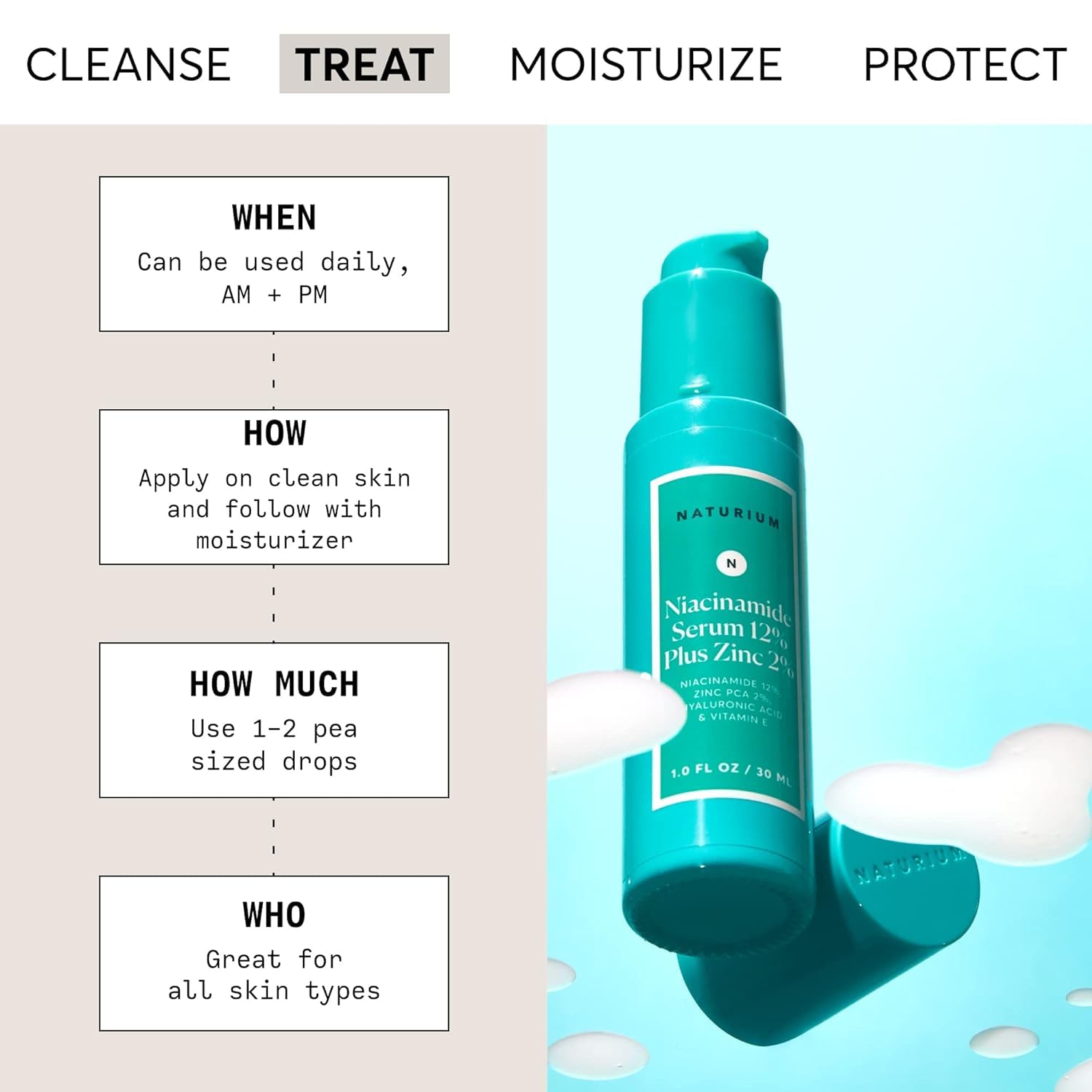 Naturium Niacinamide Serum 12% Plus Zinc 2% for Pores, Fine Lines & Wrinkles 3