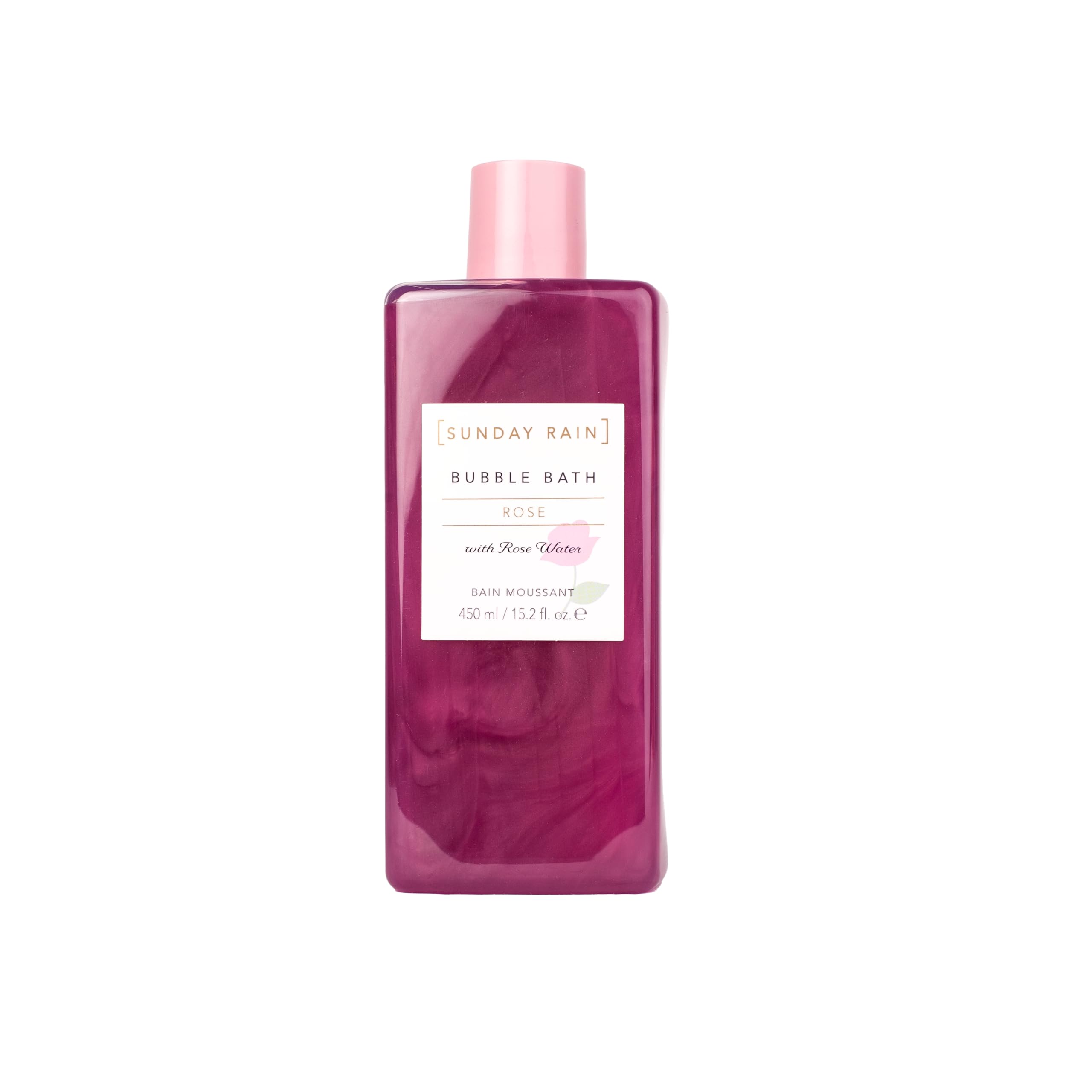 Sunday Rain Reviving Rose Oil Bubble Bath for Hydration, Vitamin A & Antioxidant Infused, 450ml