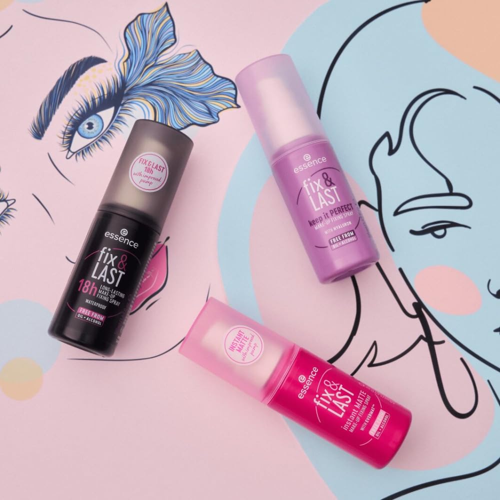 essence fix & LAST instant MATTE MAKE-UP FIXING SPRAY for Long-Lasting Matte Finish 5