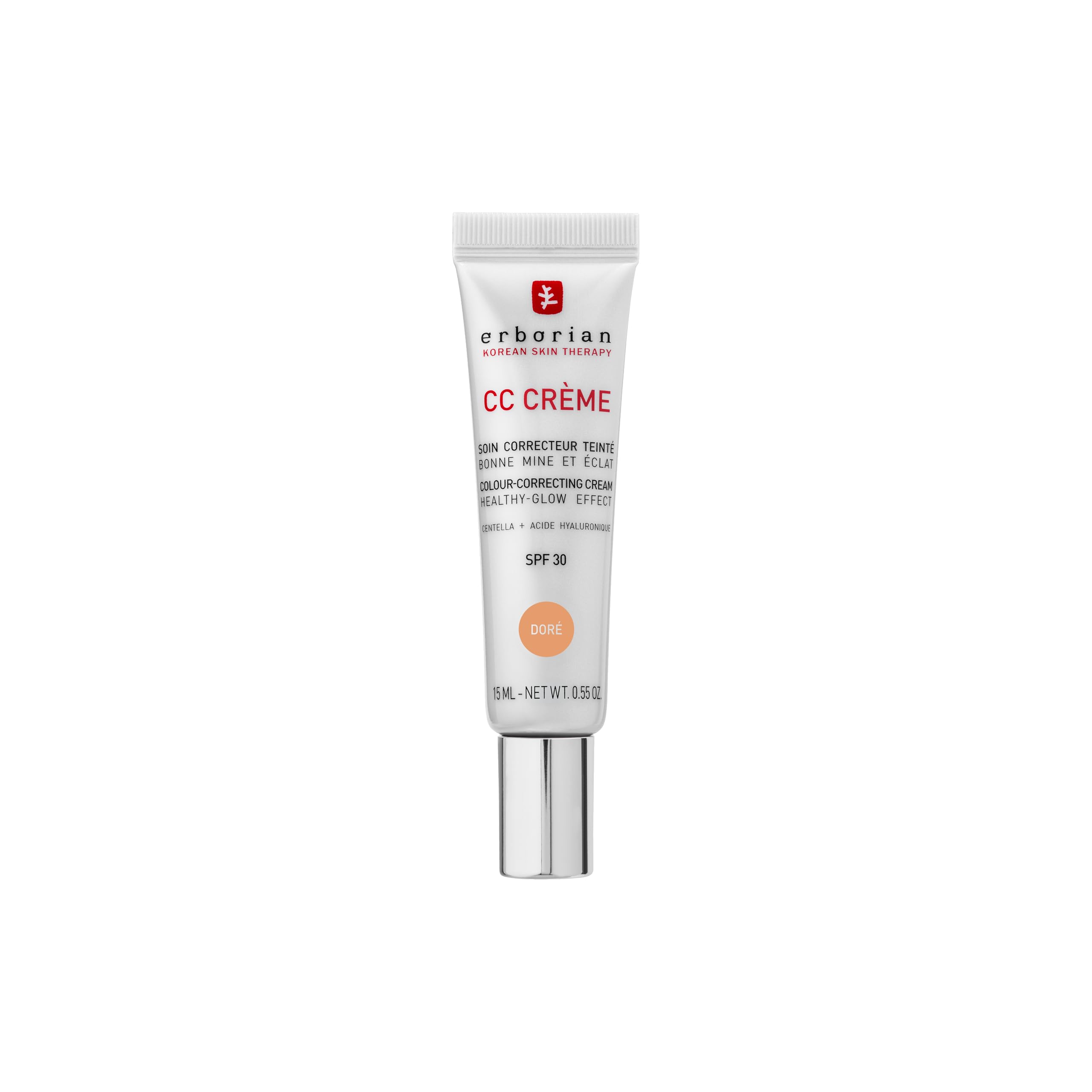 Erborian CC Cream with Centella Asiatica - Doré - Color Correcting Cream for Healthy Glow, 15 ml