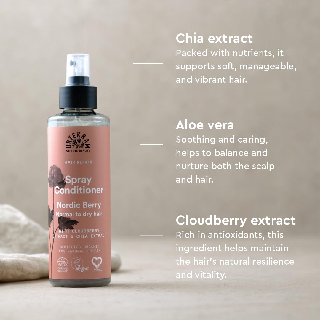 Urtekram Nordic Berry Leave-In Spray Conditioner für normales bis trockenes Haar 4