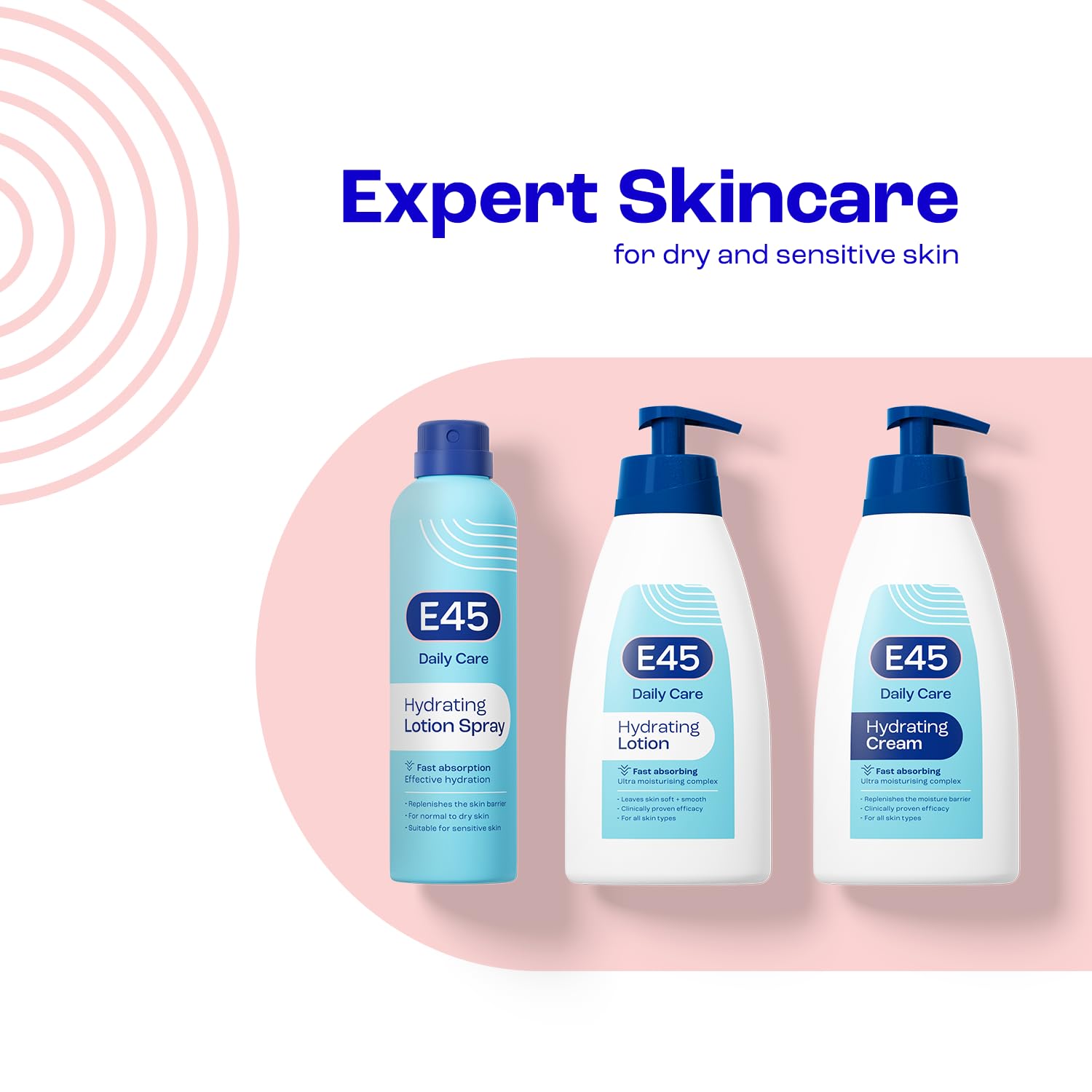 E45 Daily Hydrating Cream 400 ml for All Skin Types - Long Lasting, Non-Greasy Moisturiser 5