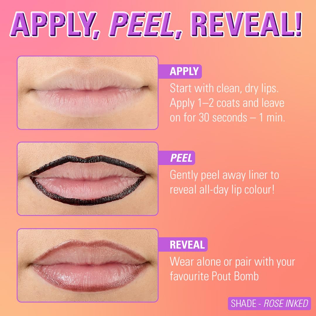 Revolution Lip Shift Peel Off Lip Liner Stain - Long-Lasting Matte Finish, Bitten Cherry, Vegan & Cruelty-Free 5