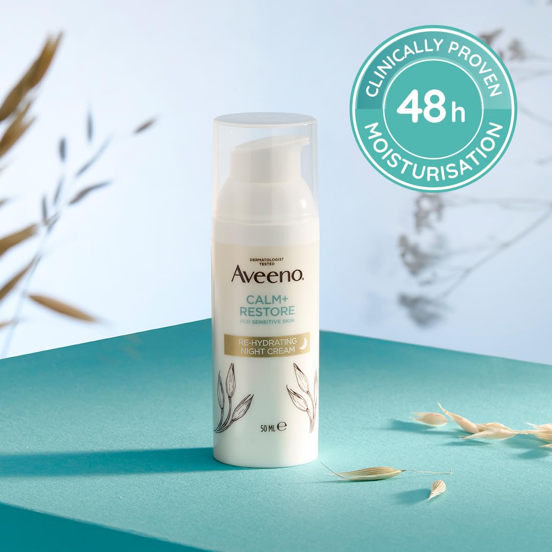 Aveeno CALM+RESTORE Re-Hydrating Night Cream for Sensitive Skin (50ml)