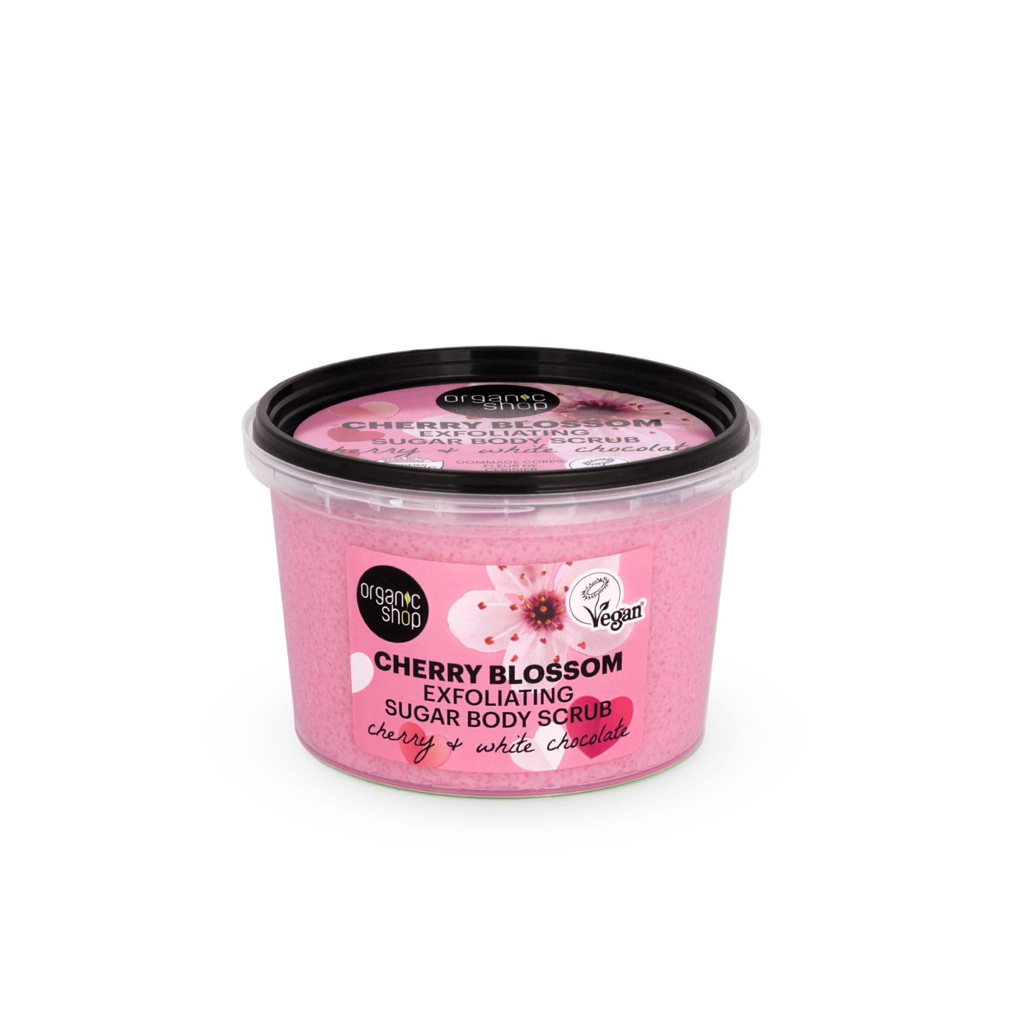 Organic Shop Body Scrub Cherry Blossom Exfoliating with Cherry Oil & Cocoa Butter 250ml
