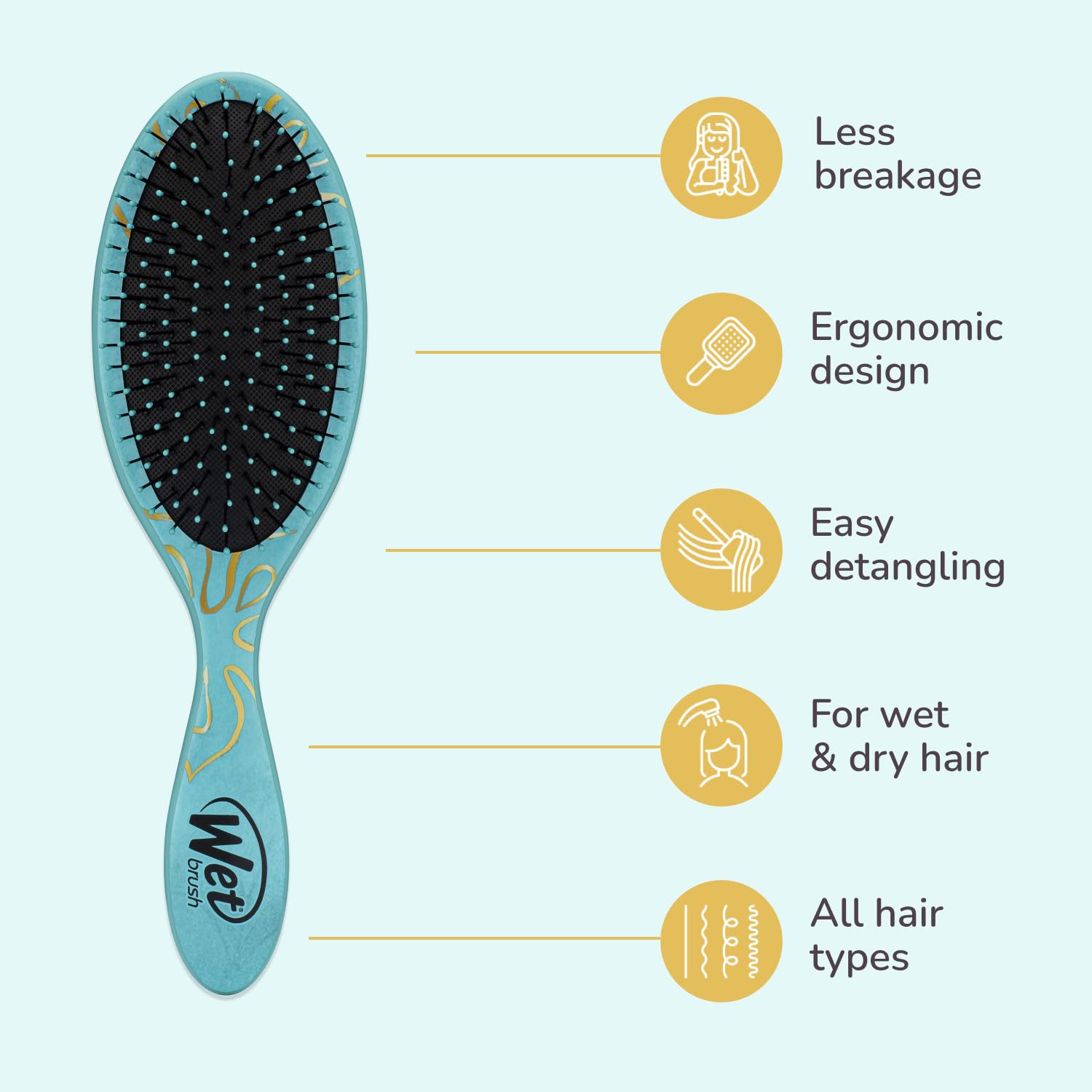 WetBrush Original Detangler Hair Brush with Ultra-Soft IntelliFlex Bristles 4
