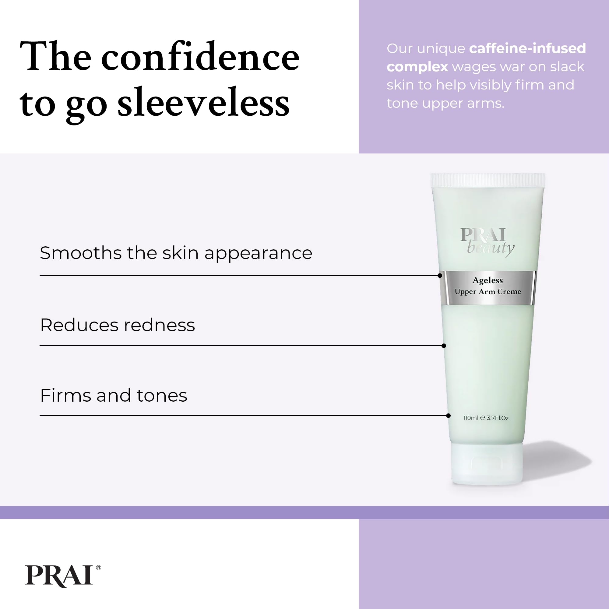 PRAI Ageless Upper Arm Creme 110ml - Advanced Firming & Anti-Ageing Body Lotion