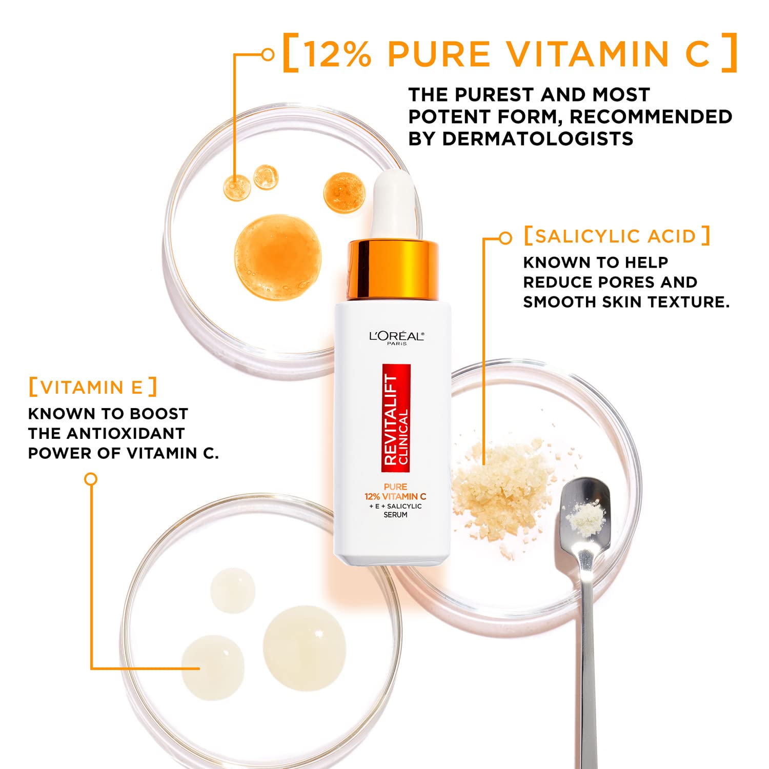 L'Oréal Paris Revitalift Clinical 12% Pure Vitamin C Brightening Serum with Salicylic Acid 4