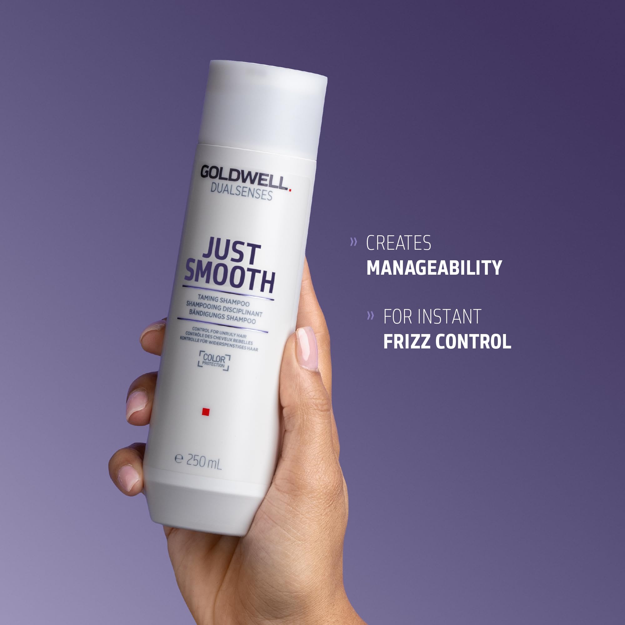 Goldwell Dualsenses Just Smooth Taming Shampoo 1 Litre for Frizz Control and Manageability 4