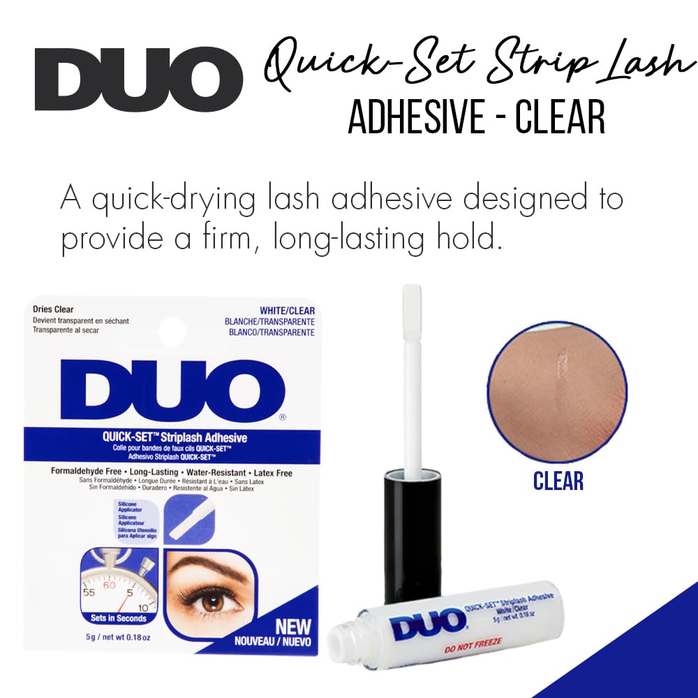 Duo Quick Set Clear Lash Glue Adhesive with Applicator (5g) 3