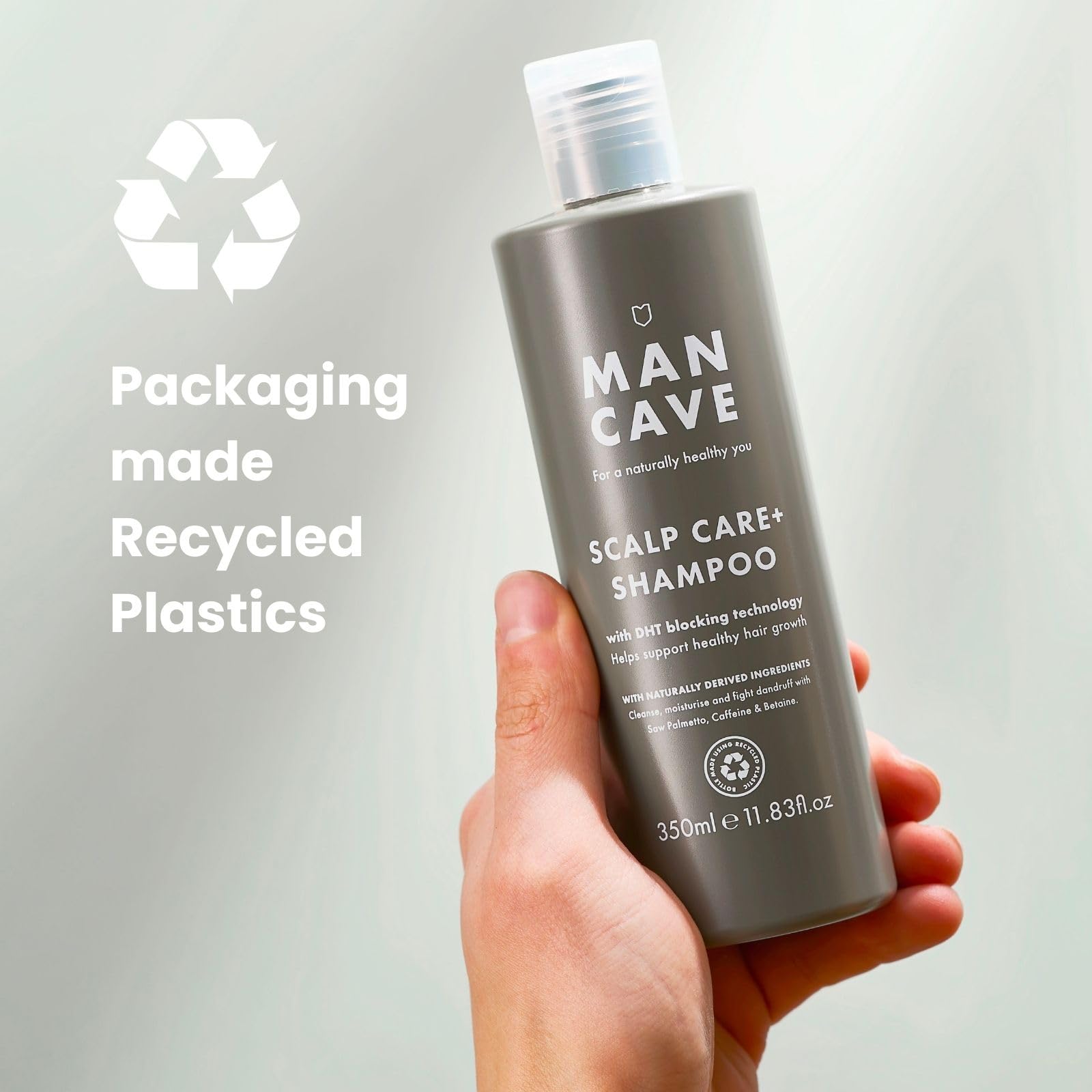 ManCave Scalp Care Shampoo für Männer, DHT-Blocker fördert das Haarwachstum und 6