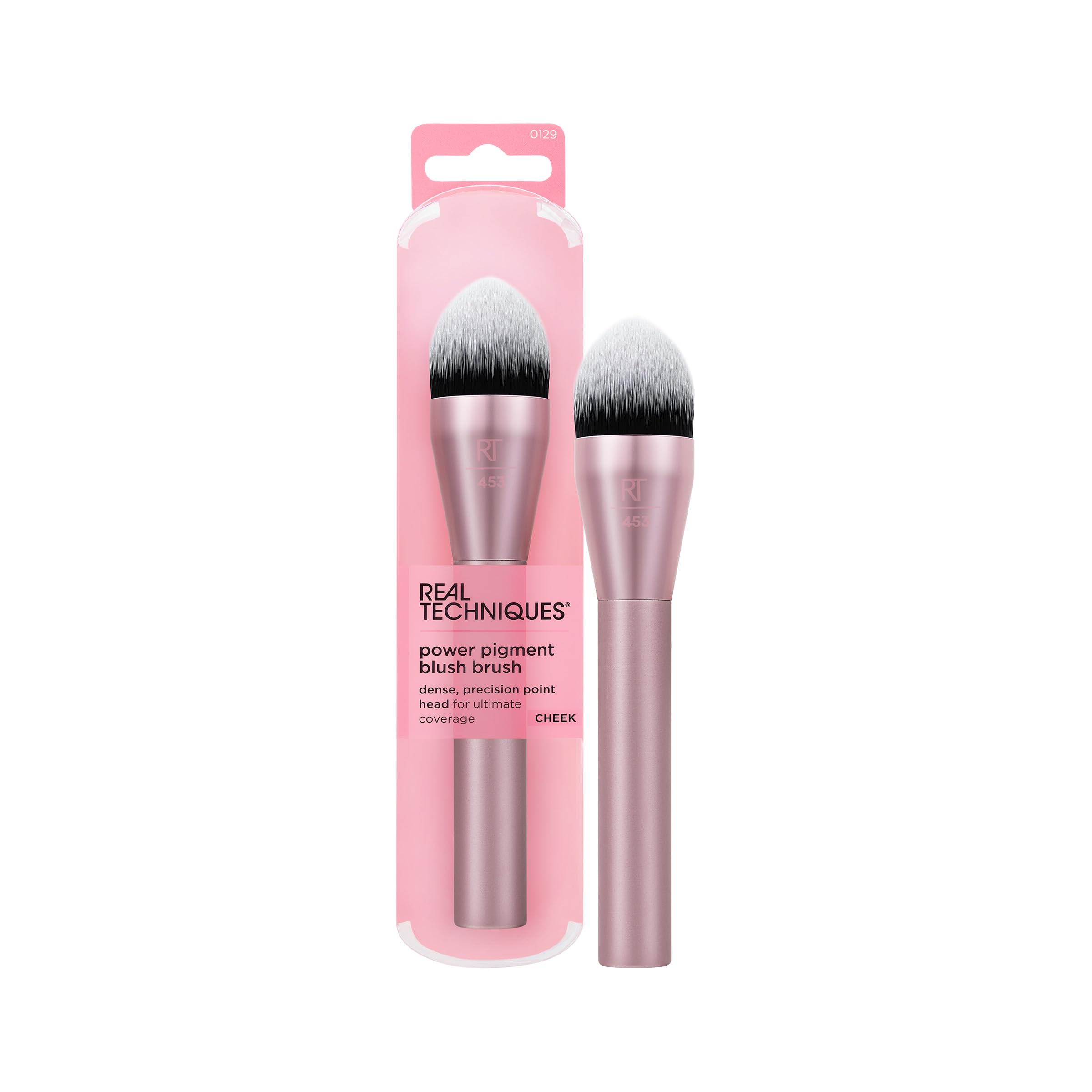 Real Techniques Power Pigment Blush Makeup Brush 453 for Liquid and Cream Blush