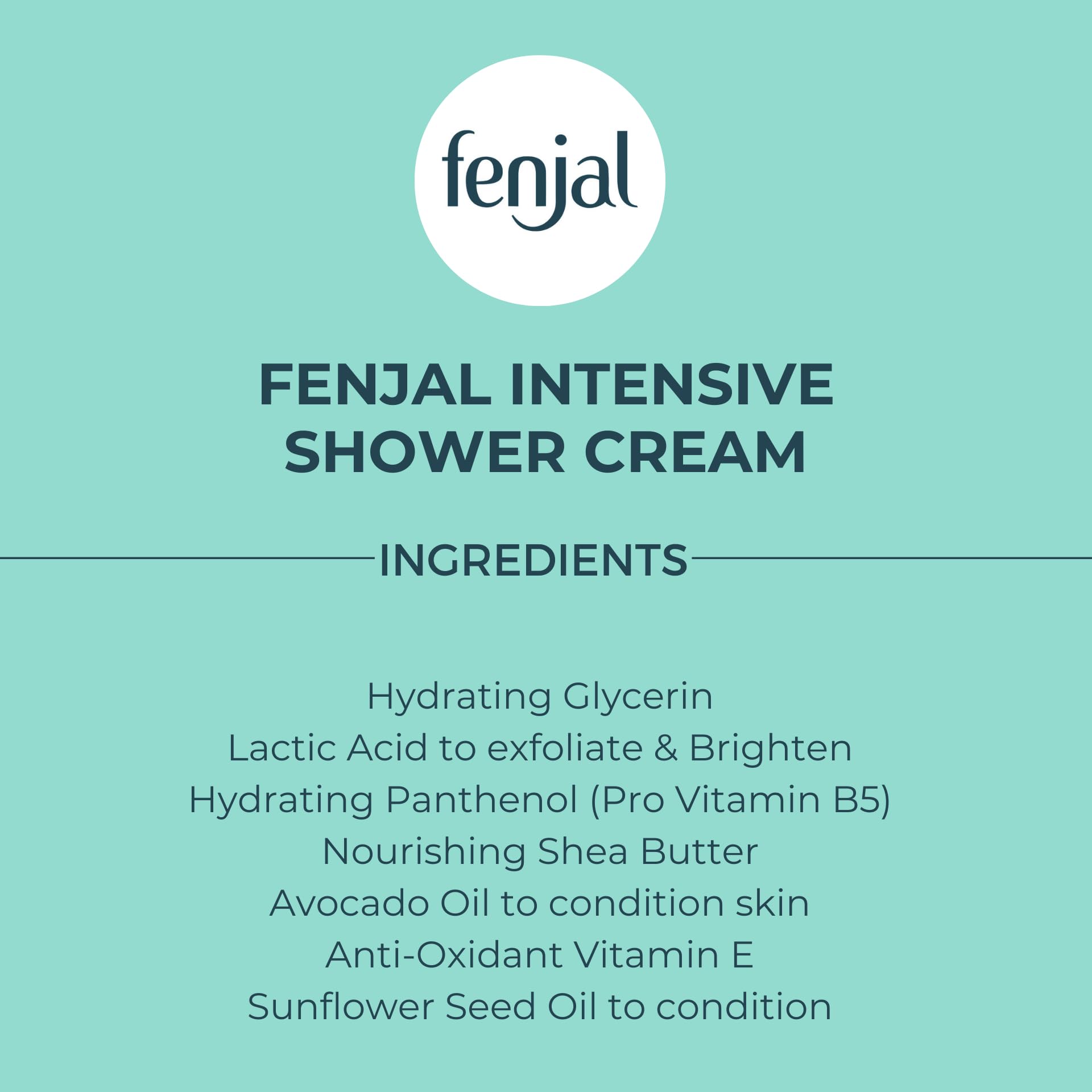 Fenjal Intensive Exfoliating Body Shower Creme with Avocado Oil & Panthenol 5