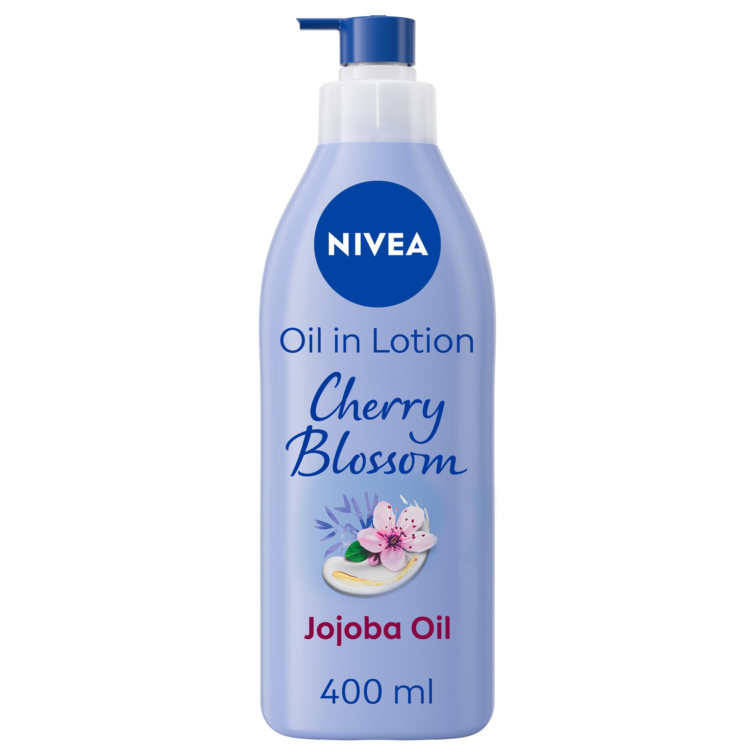 NIVEA Oil In Lotion with Cherry Blossom & Jojoba Oil for 48h Moisture (400ml)