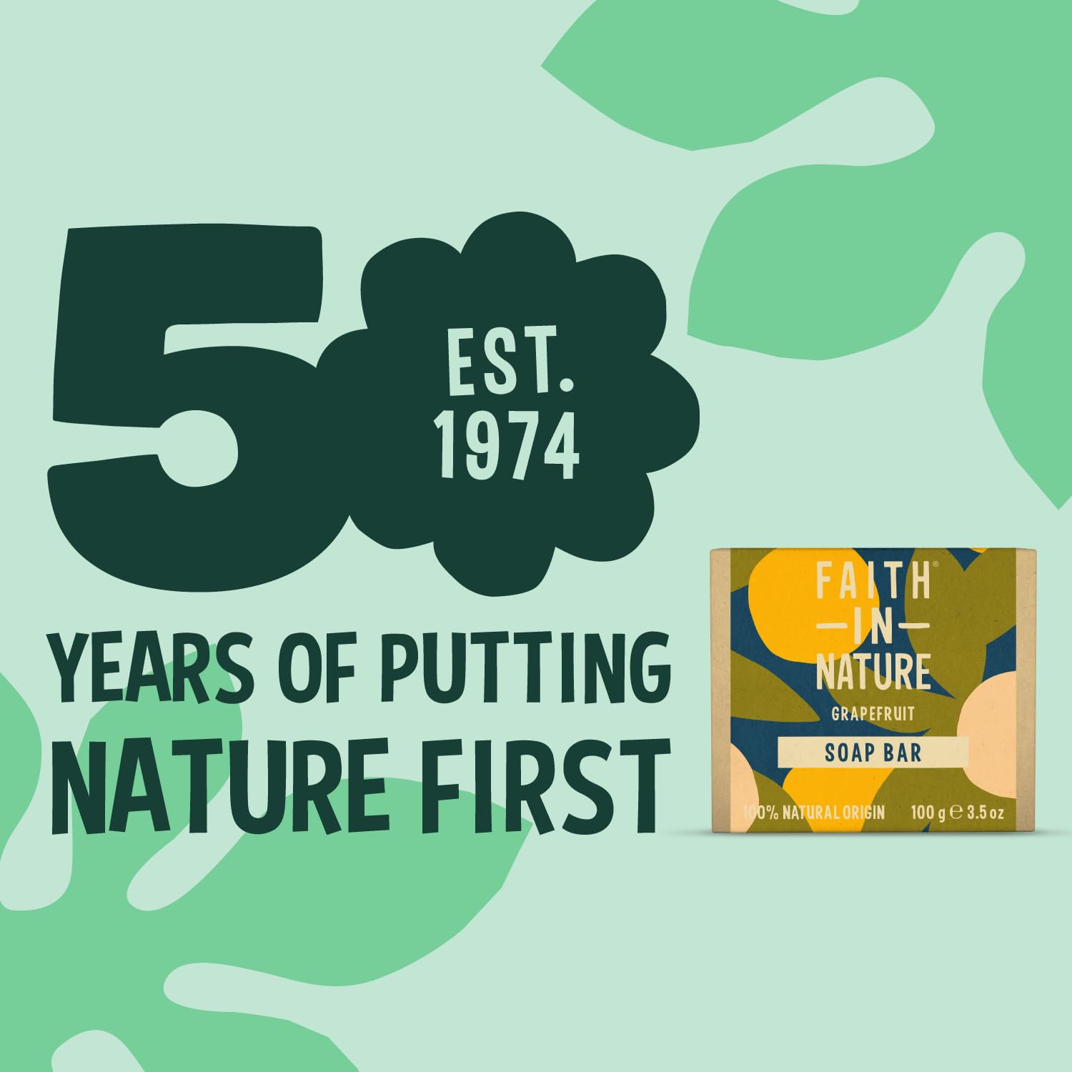 FAITH IN NATURE Grapefruit Handmade Natural Vegan Soap Bar 100g 3