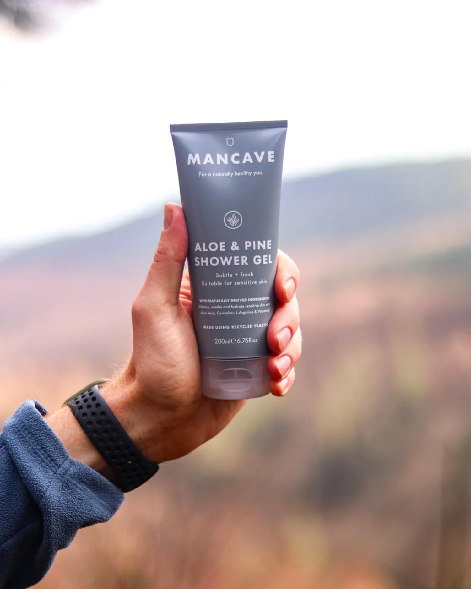 ManCave Aloe and Pine Shower Gel for Men, Sulphate & Paraben Free, 200 ml