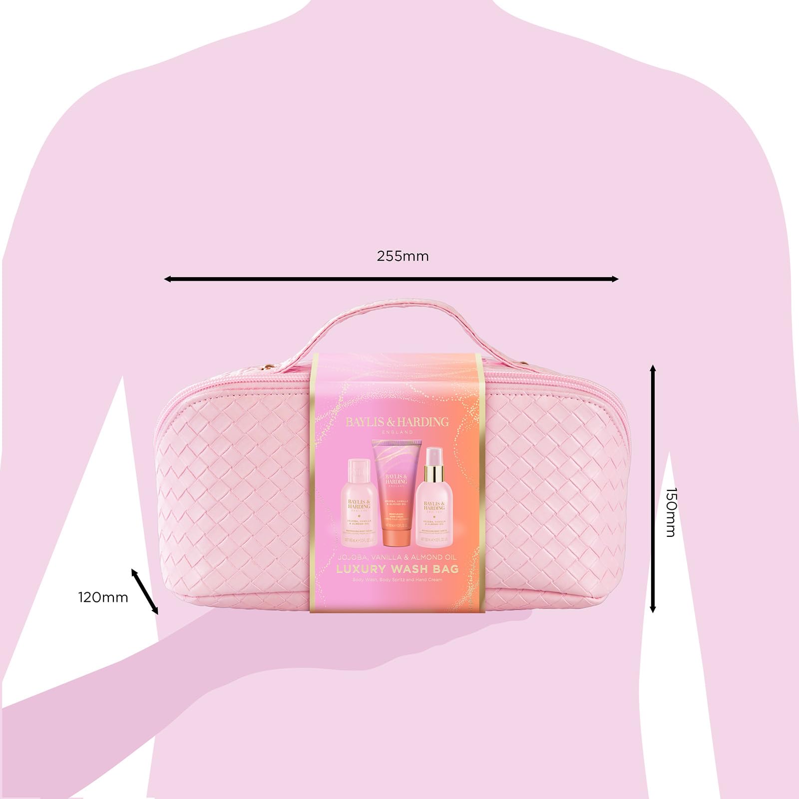 Baylis &amp; Harding Luxus-Waschtaschen-Geschenkset mit Jojoba-, Vanille- und Mandelöl – veganfreundlich 6