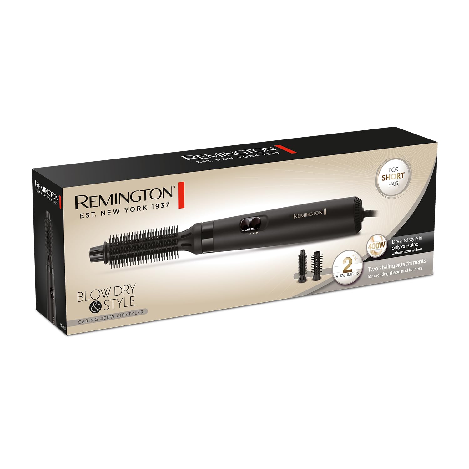 Remington Blow Dry & Style Air Styler for Short Hair with 2 Attachments 9