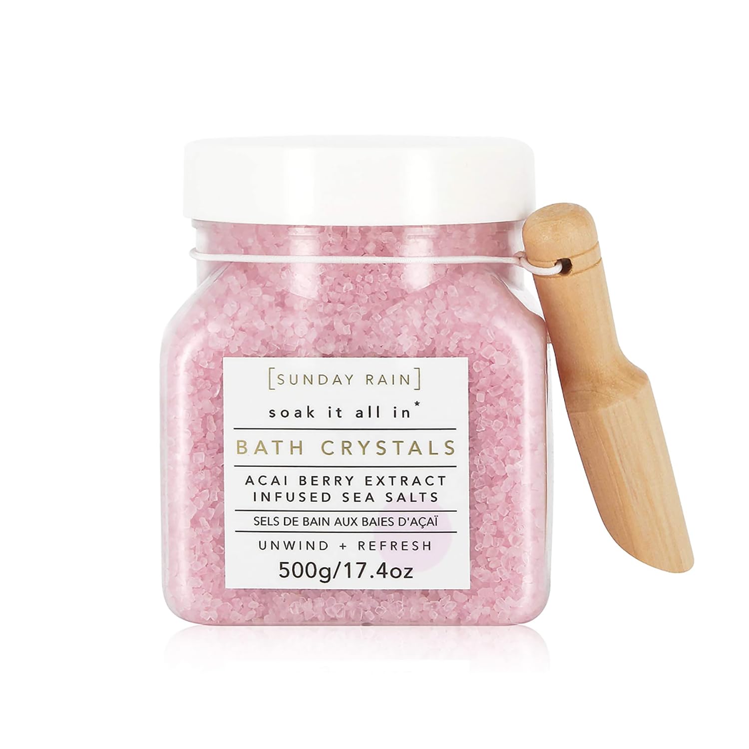 Sunday Rain Luxury Nourishing Bath Crystals with Acai Berry Extract - Vegan & Cruelty-Free