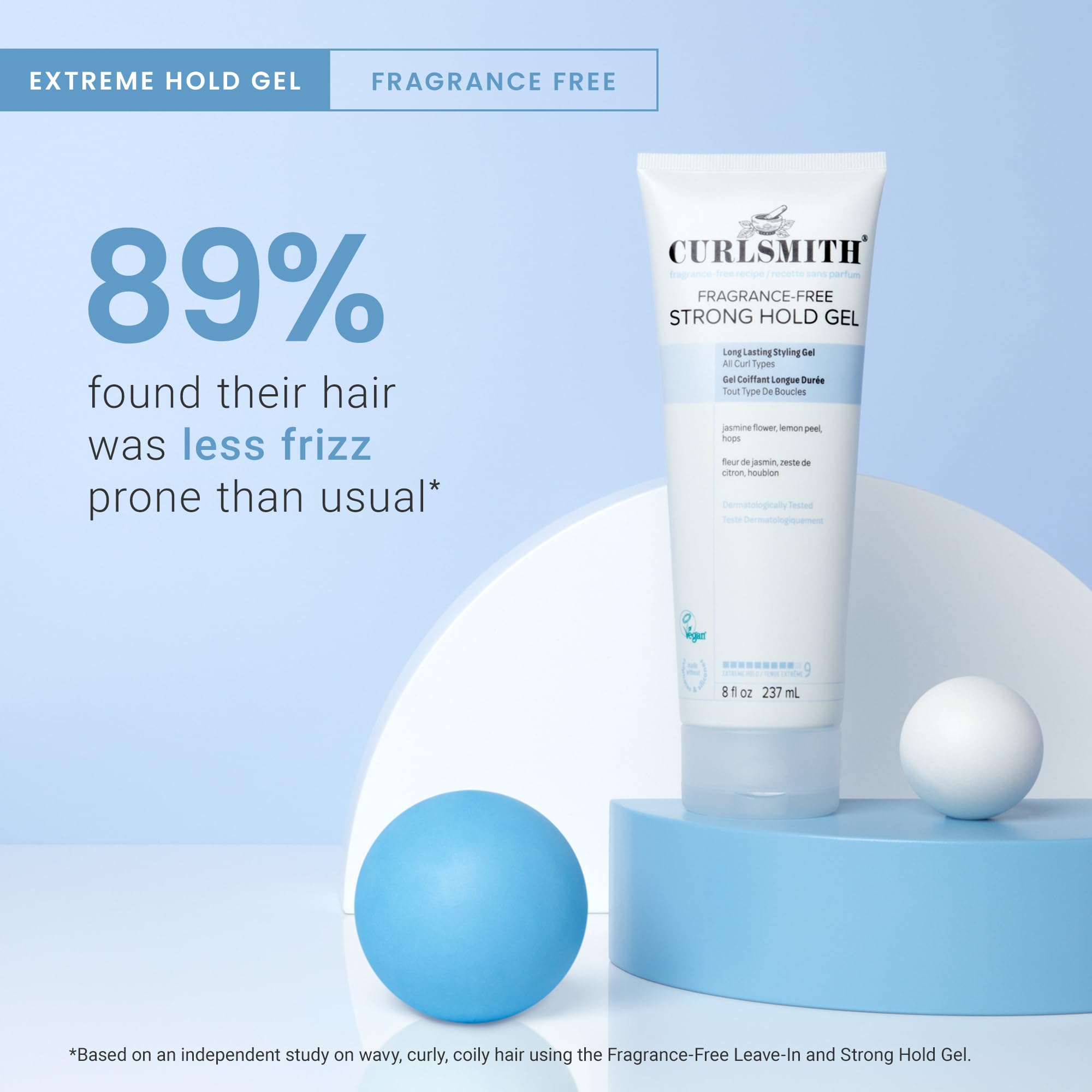 CURLSMITH Fragrance-Free Strong Hold Gel for Extreme Hold and Frizz Control 4