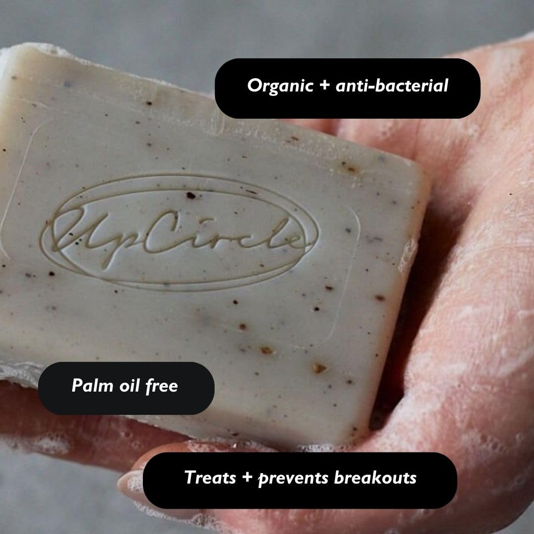 UpCircle Organic Vegan Chai Soap Bar 100g with Green Clay, Glycerin & Shea Butter