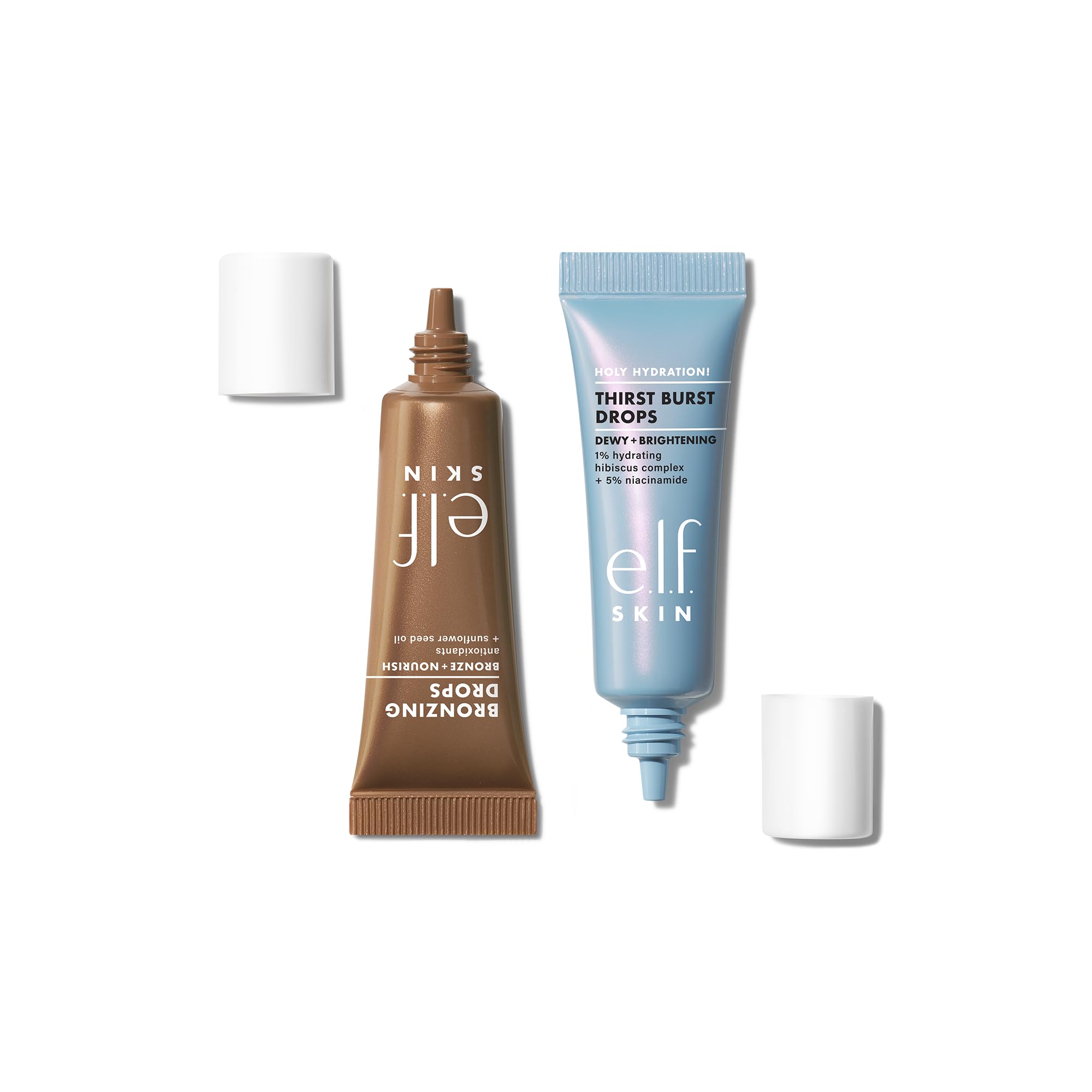 e.l.f. The Hottest Drops Duo: Holy Hydration Thirst Burst & Bronzing Drops Travel Set