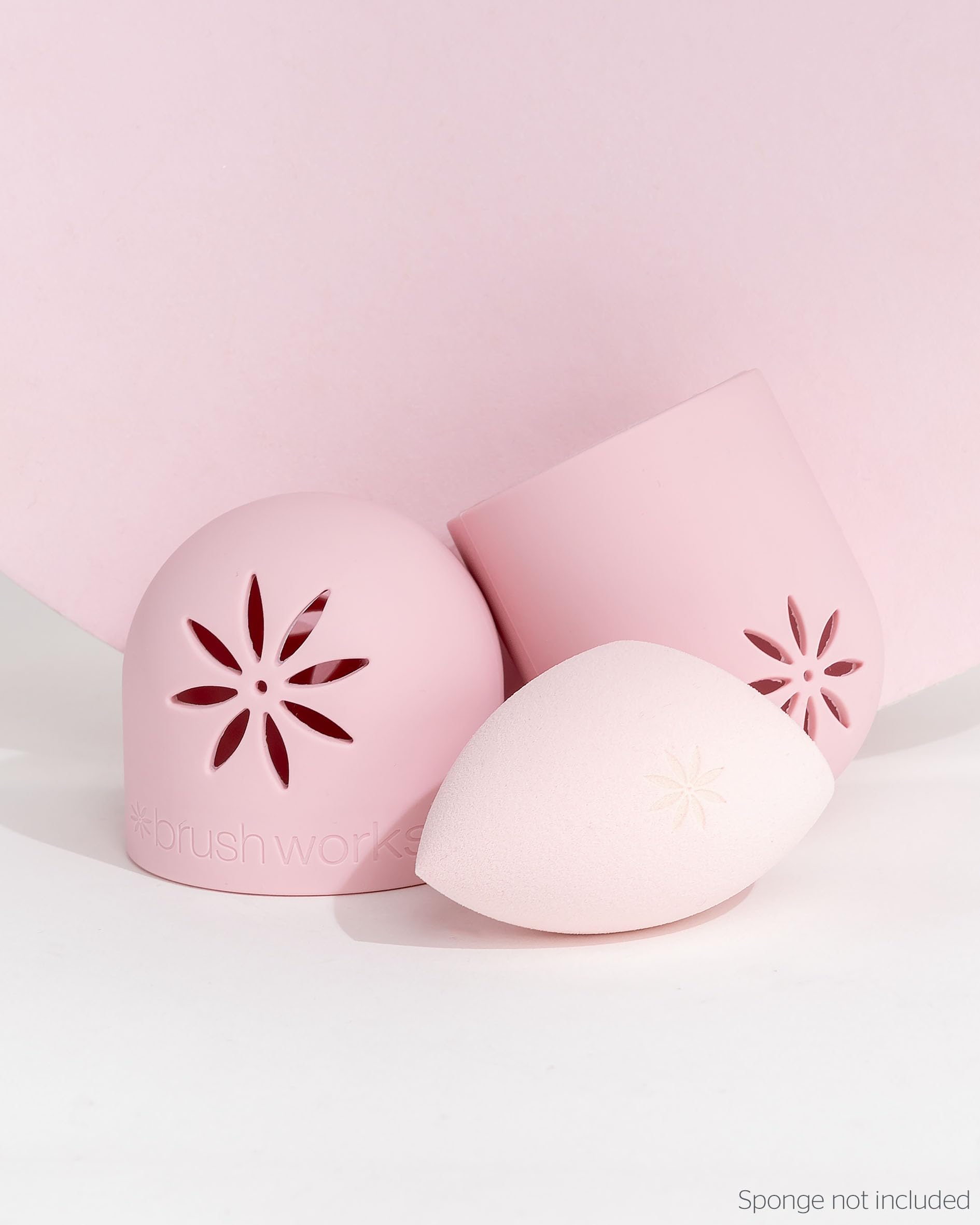 Brushworks Makeup Sponge Shield Silicone Holder for Hygienic Drying and Travel 4