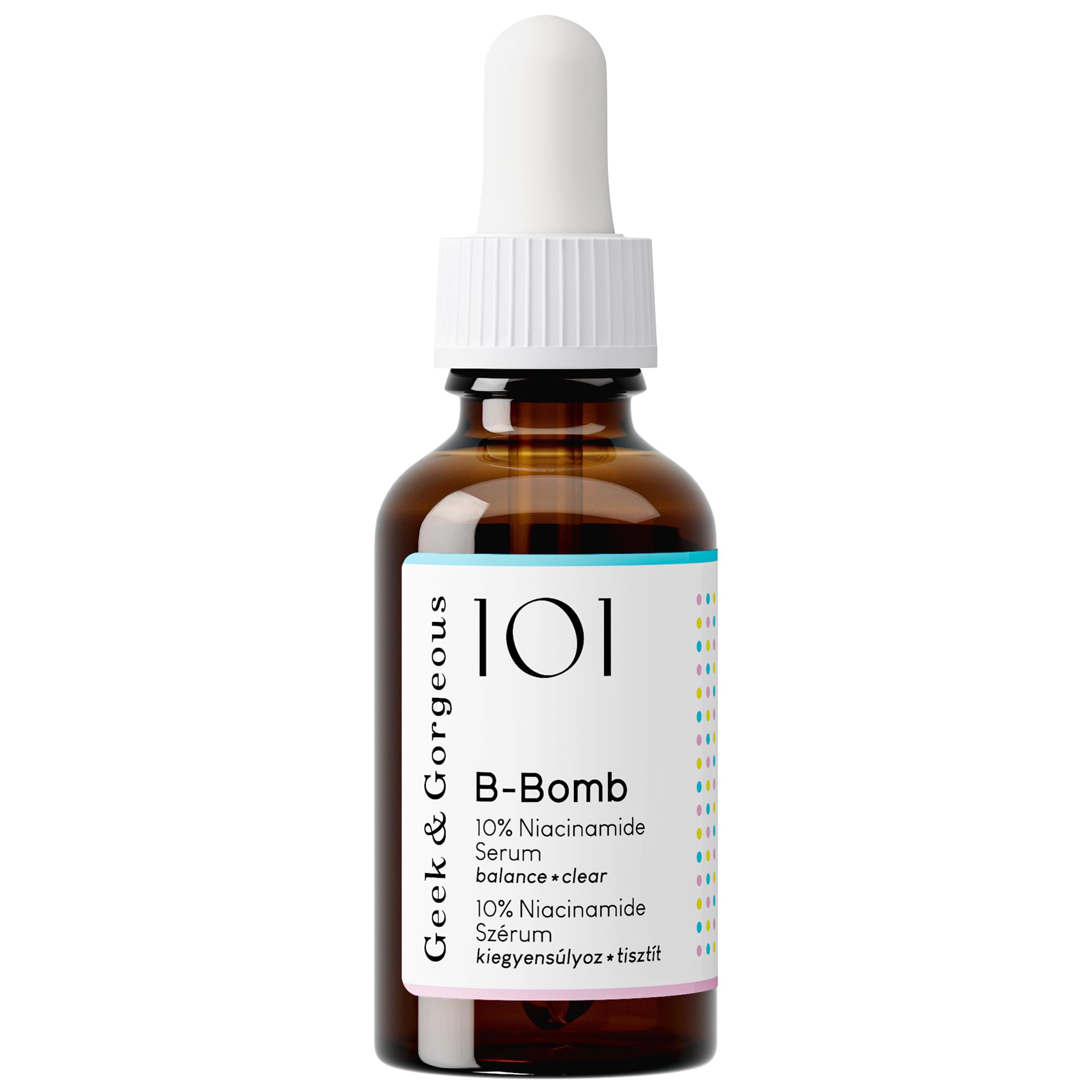 Geek & Gorgeous 101 B-Bomb Serum with 10% Niacinamide, Zinc PCA & Sarcosine