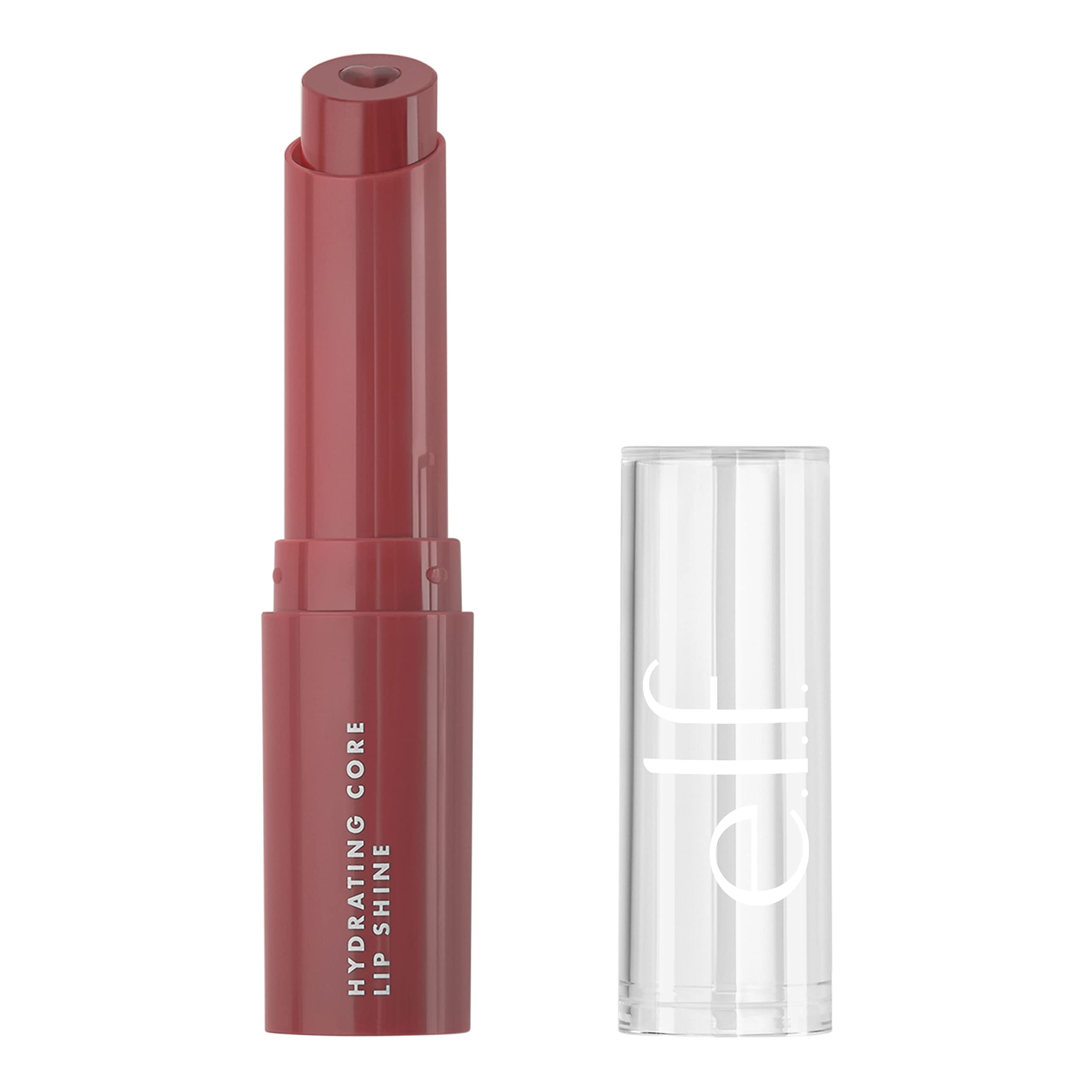 e.l.f. Hydrating Core Lip Shine, Sheer Color Tinted Balm with Vitamin E, Happy, 0.09 Oz 1