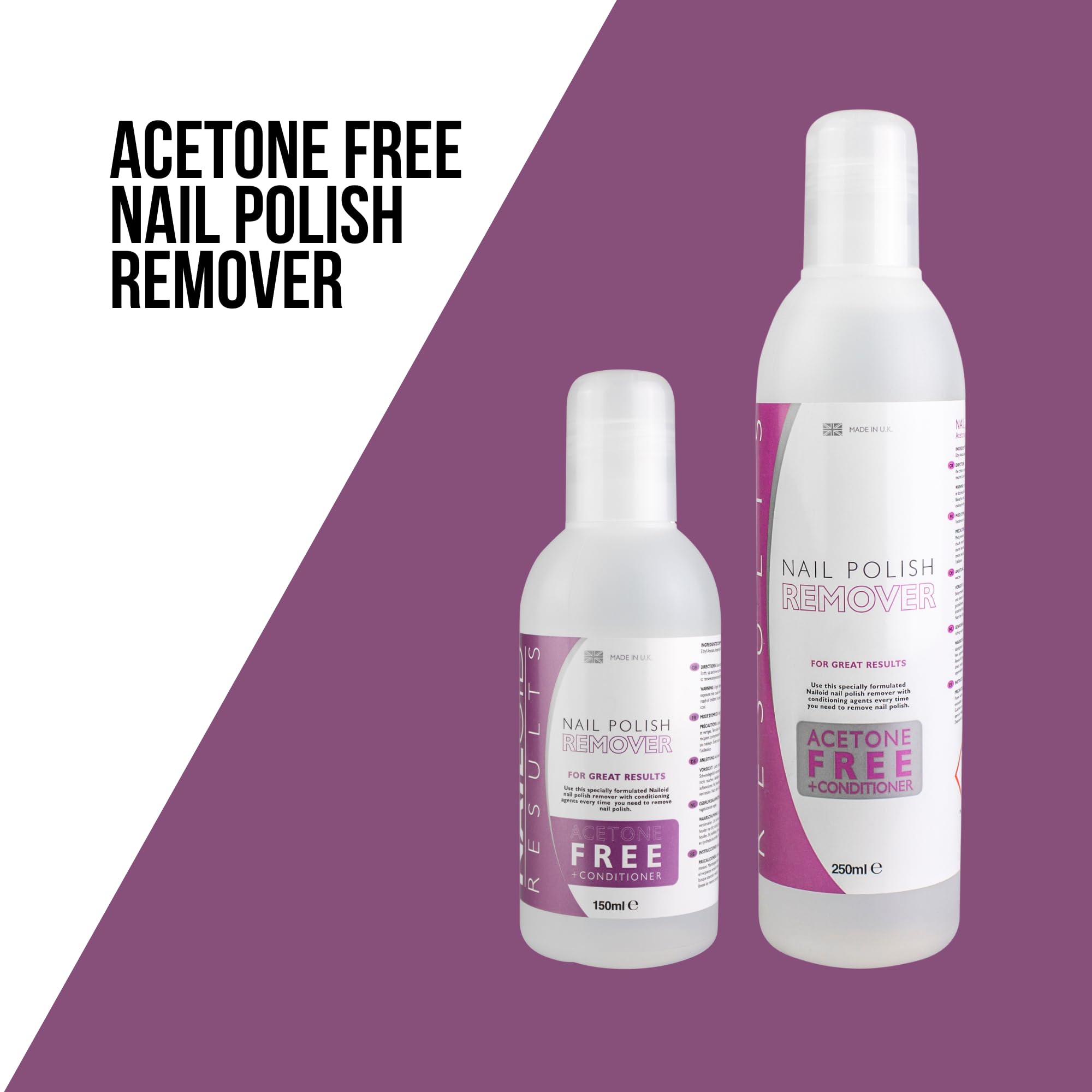 Nailoid Acetone Free Nail Polish Remover with Moisturizing & Conditioning Agents 250ml 6