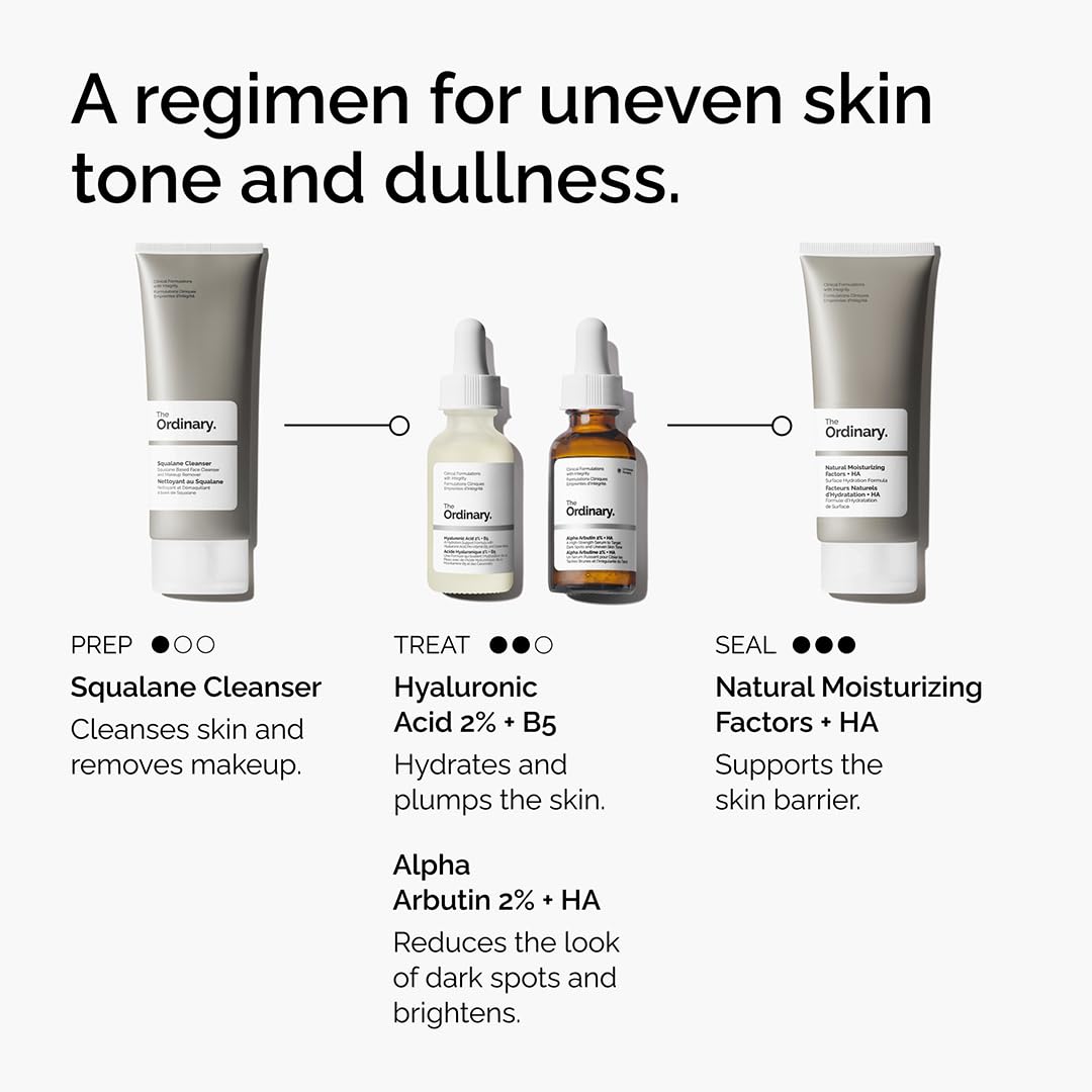 The Ordinary Alpha Arbutin 2% + HA, hellt die Haut auf und bekämpft dunkle Flecken, 5