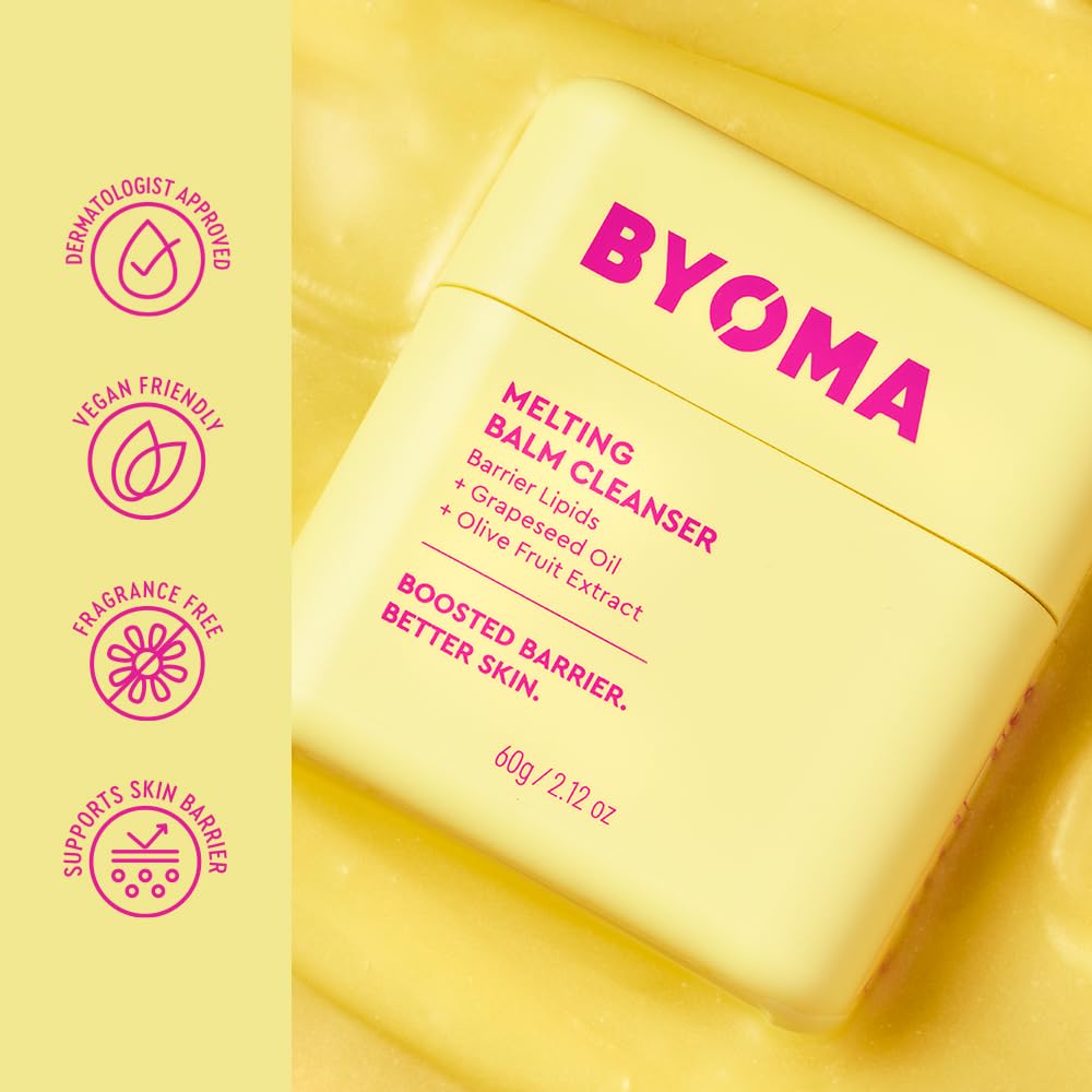 BYOMA Melting Balm Facial Cleanser (60g) - Buttery Soft Cleansing Balm with Niacinamide 5