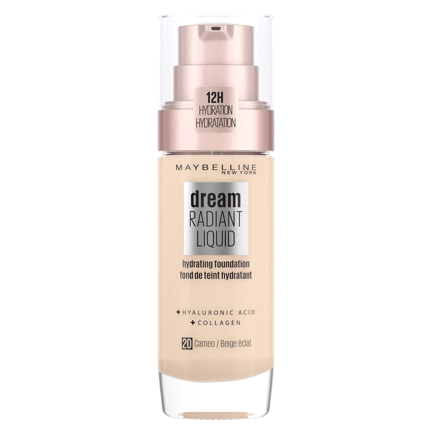 Maybelline Dream Radiant Liquid Foundation - Cameo (20), Medium Radiant Coverage, 30 ml