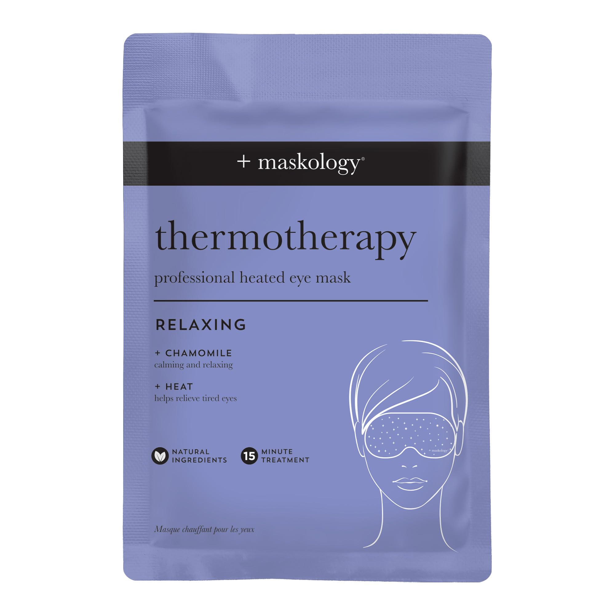 MASKOLOGY THERMOTHERAPY Professional Self-Heating Chamomile Eye Mask for Rejuvenation